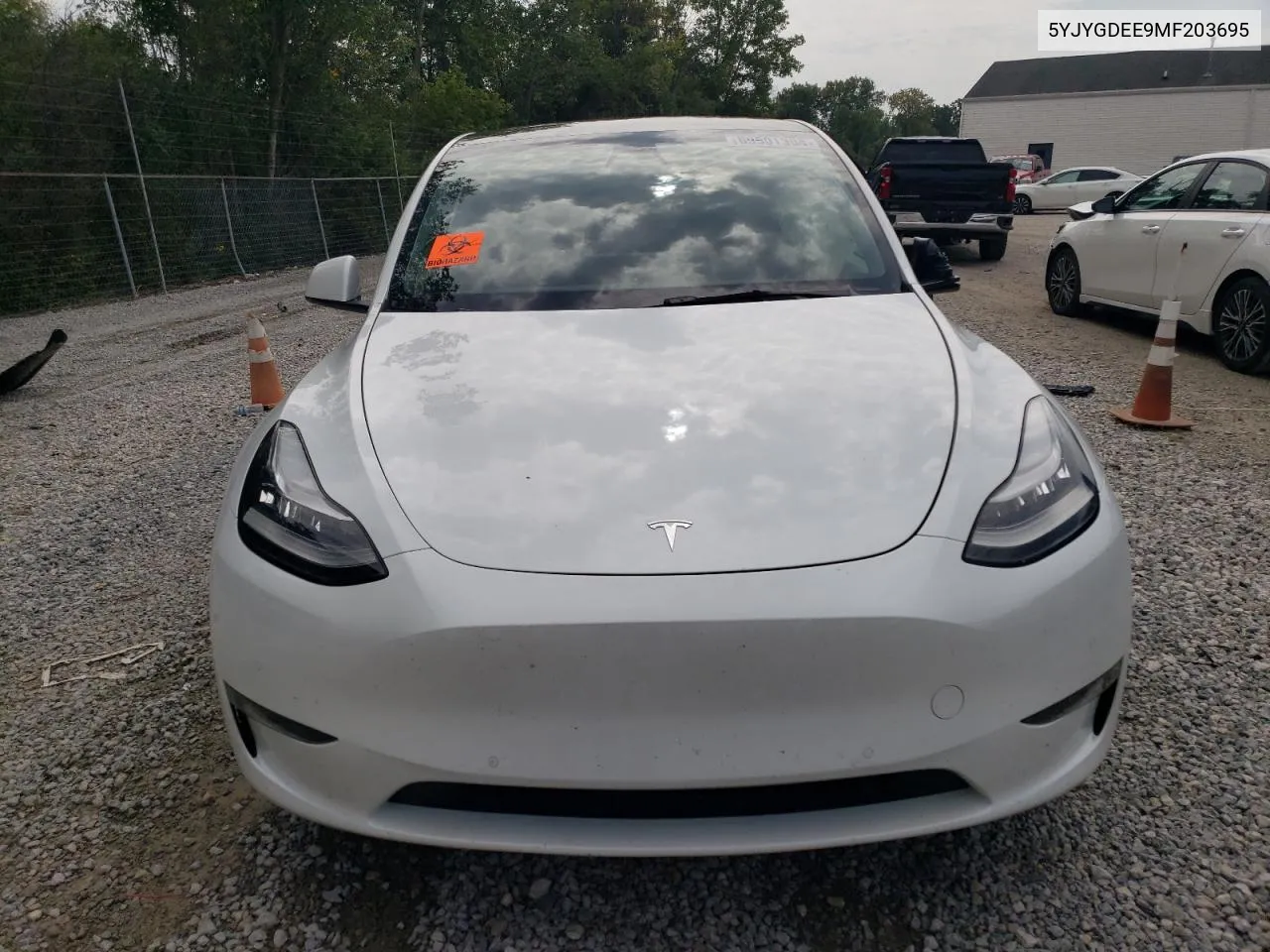 2021 Tesla Model Y VIN: 5YJYGDEE9MF203695 Lot: 69501304