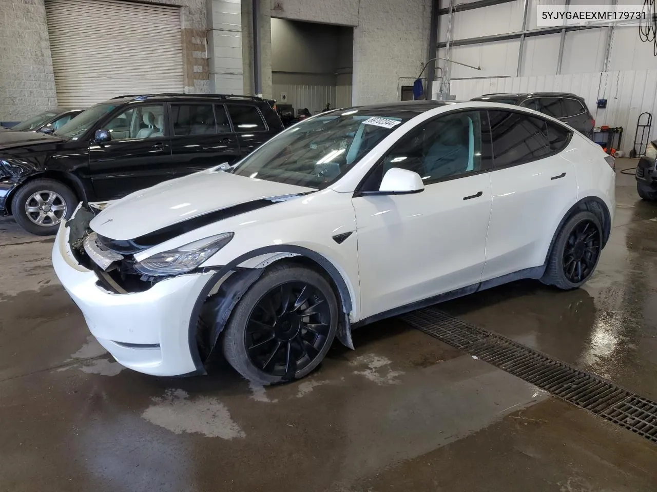 2021 Tesla Model Y VIN: 5YJYGAEEXMF179731 Lot: 69702344