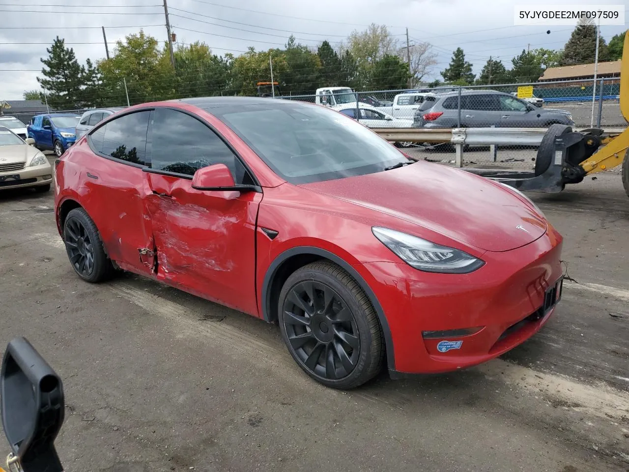 2021 Tesla Model Y VIN: 5YJYGDEE2MF097509 Lot: 69812524