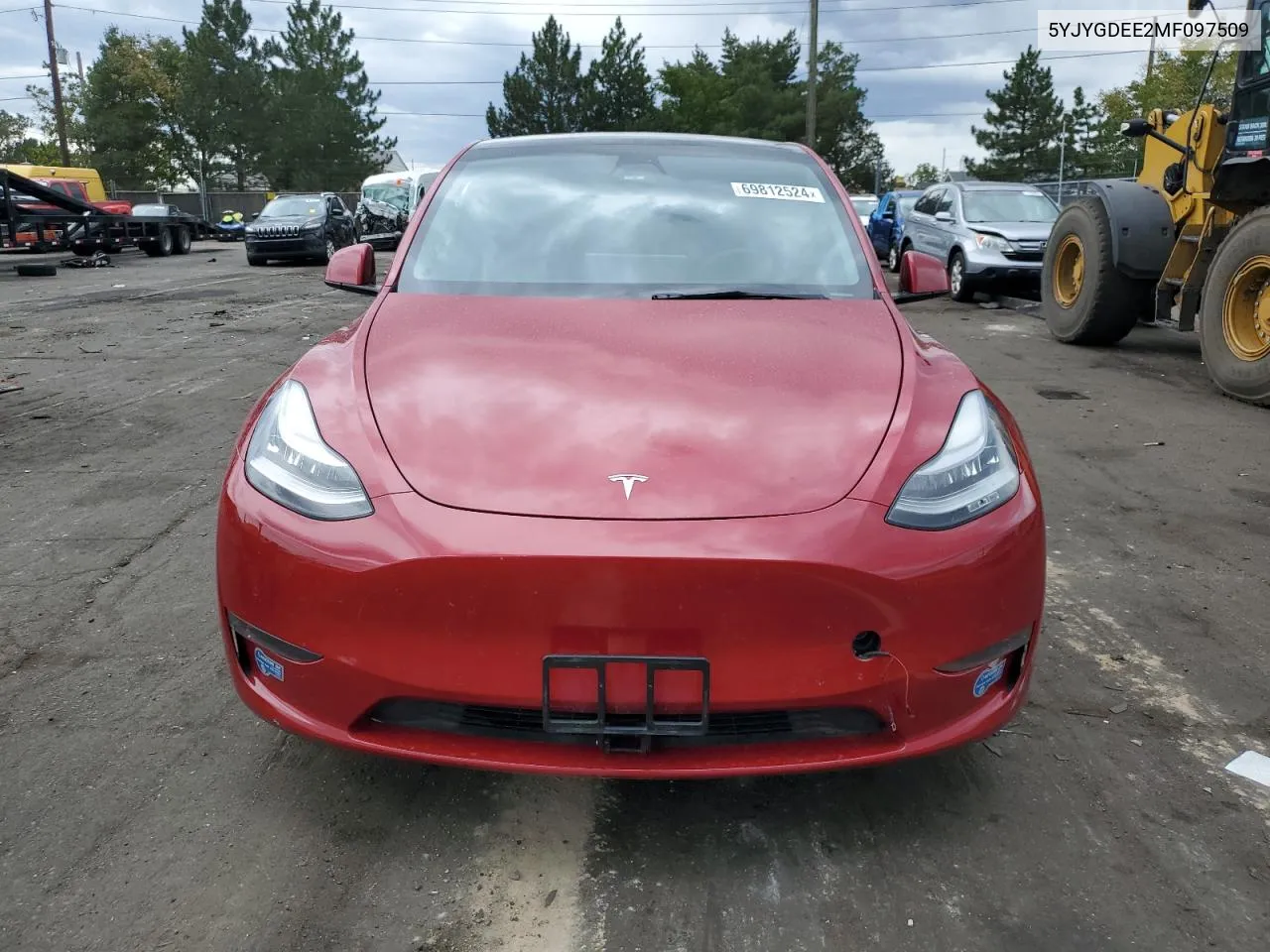 2021 Tesla Model Y VIN: 5YJYGDEE2MF097509 Lot: 69812524