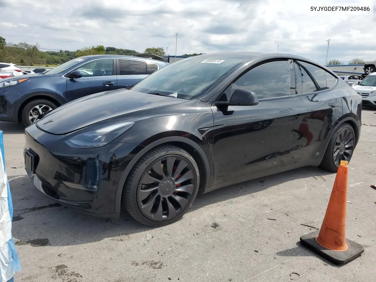 2021 Tesla Model Y VIN: 5YJYGDEF7MF209486 Lot: 69860414