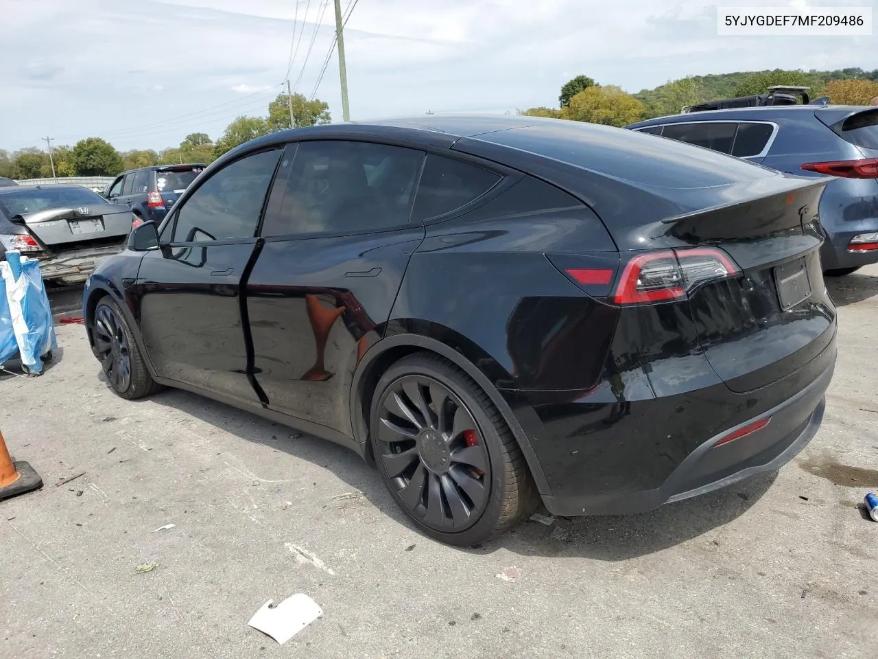 2021 Tesla Model Y VIN: 5YJYGDEF7MF209486 Lot: 69860414