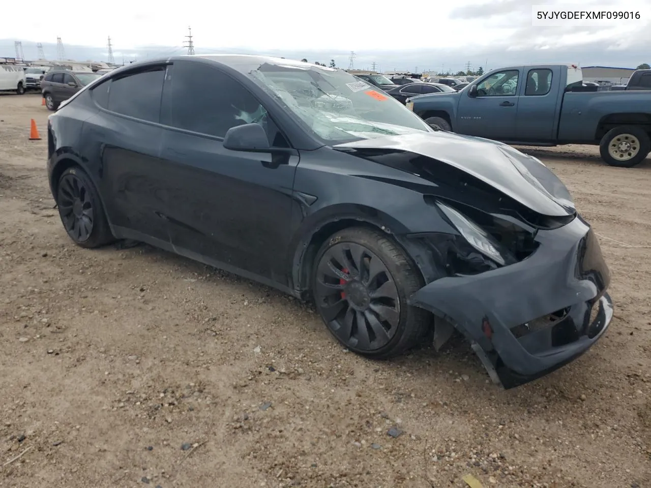 2021 Tesla Model Y VIN: 5YJYGDEFXMF099016 Lot: 70259944