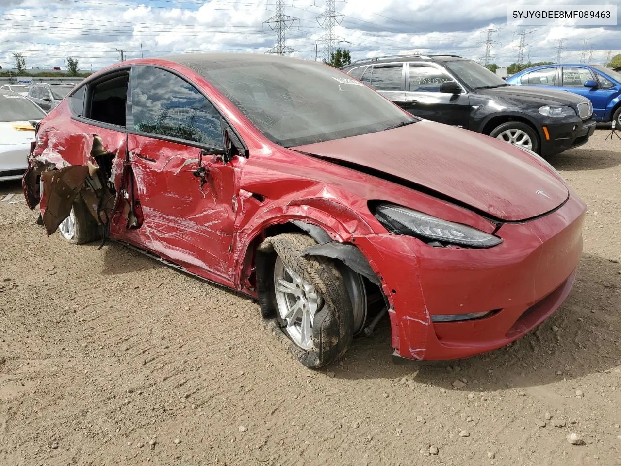 2021 Tesla Model Y VIN: 5YJYGDEE8MF089463 Lot: 70321764