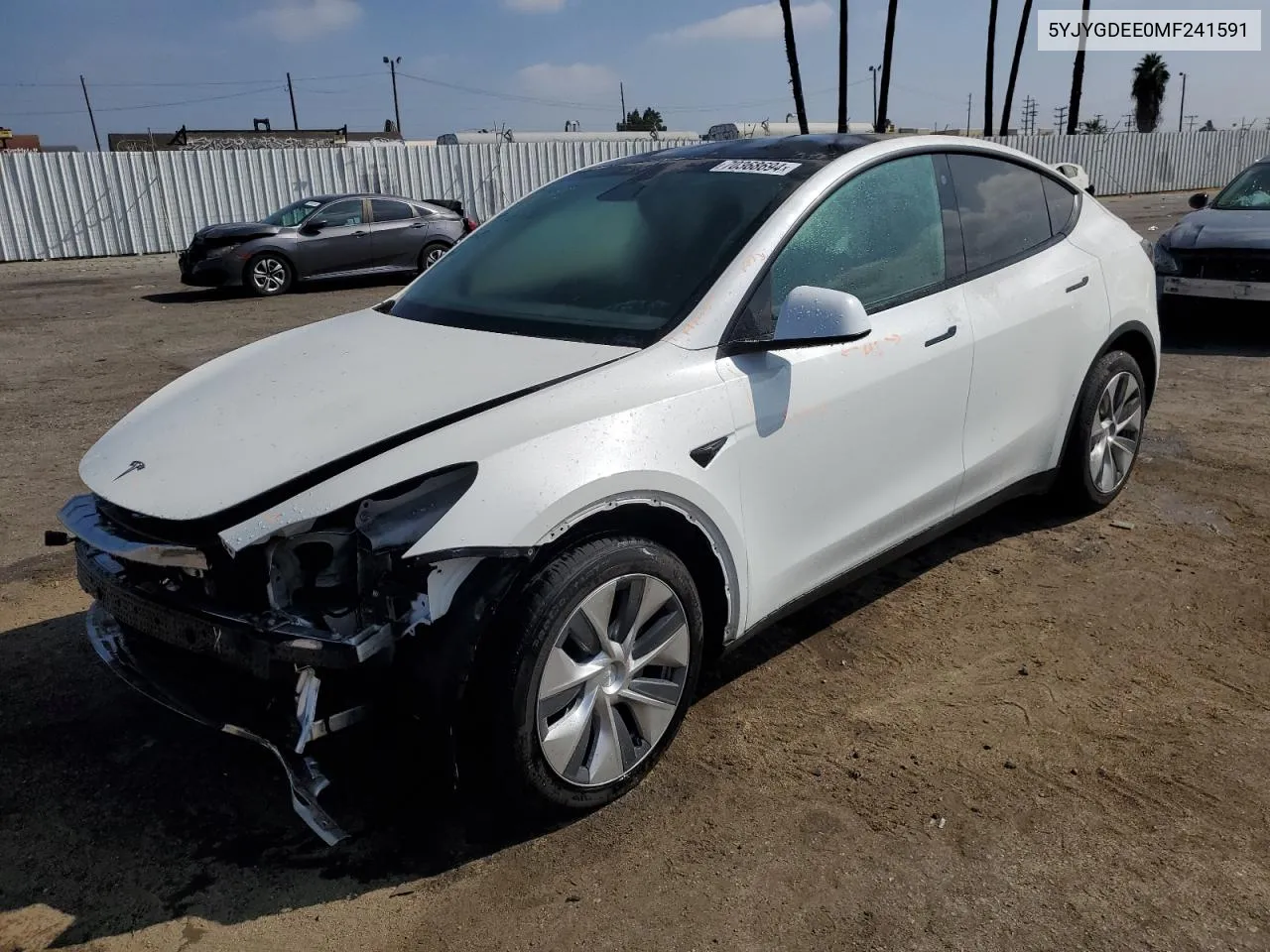 5YJYGDEE0MF241591 2021 Tesla Model Y