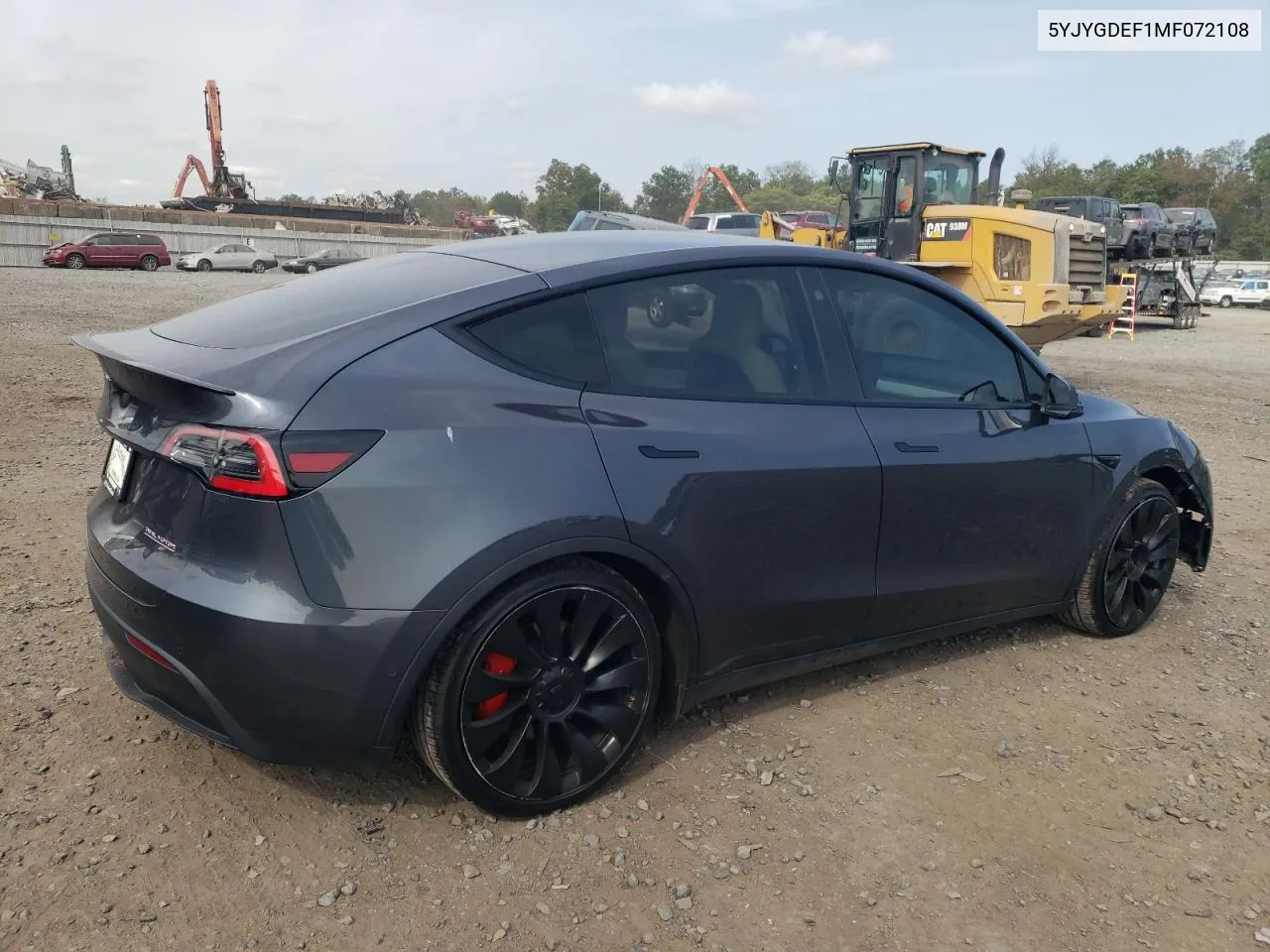 2021 Tesla Model Y VIN: 5YJYGDEF1MF072108 Lot: 70389854