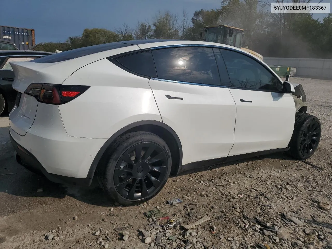 5YJYGDEE0MF183367 2021 Tesla Model Y