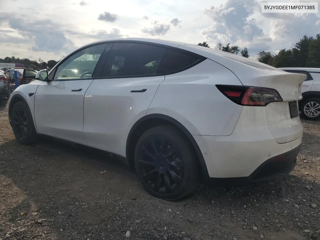 2021 Tesla Model Y VIN: 5YJYGDEE1MF071385 Lot: 70471224