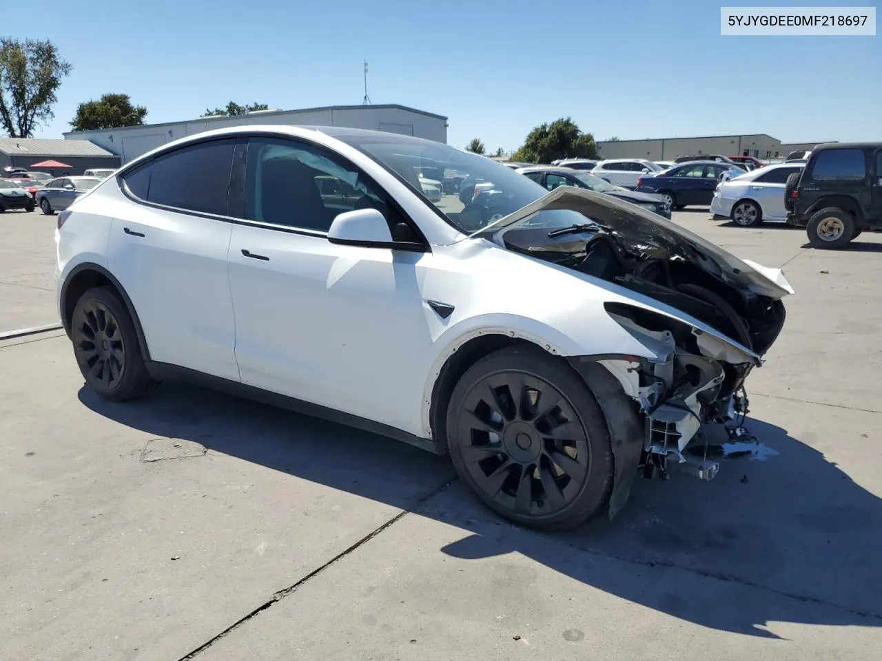 2021 Tesla Model Y VIN: 5YJYGDEE0MF218697 Lot: 70536964