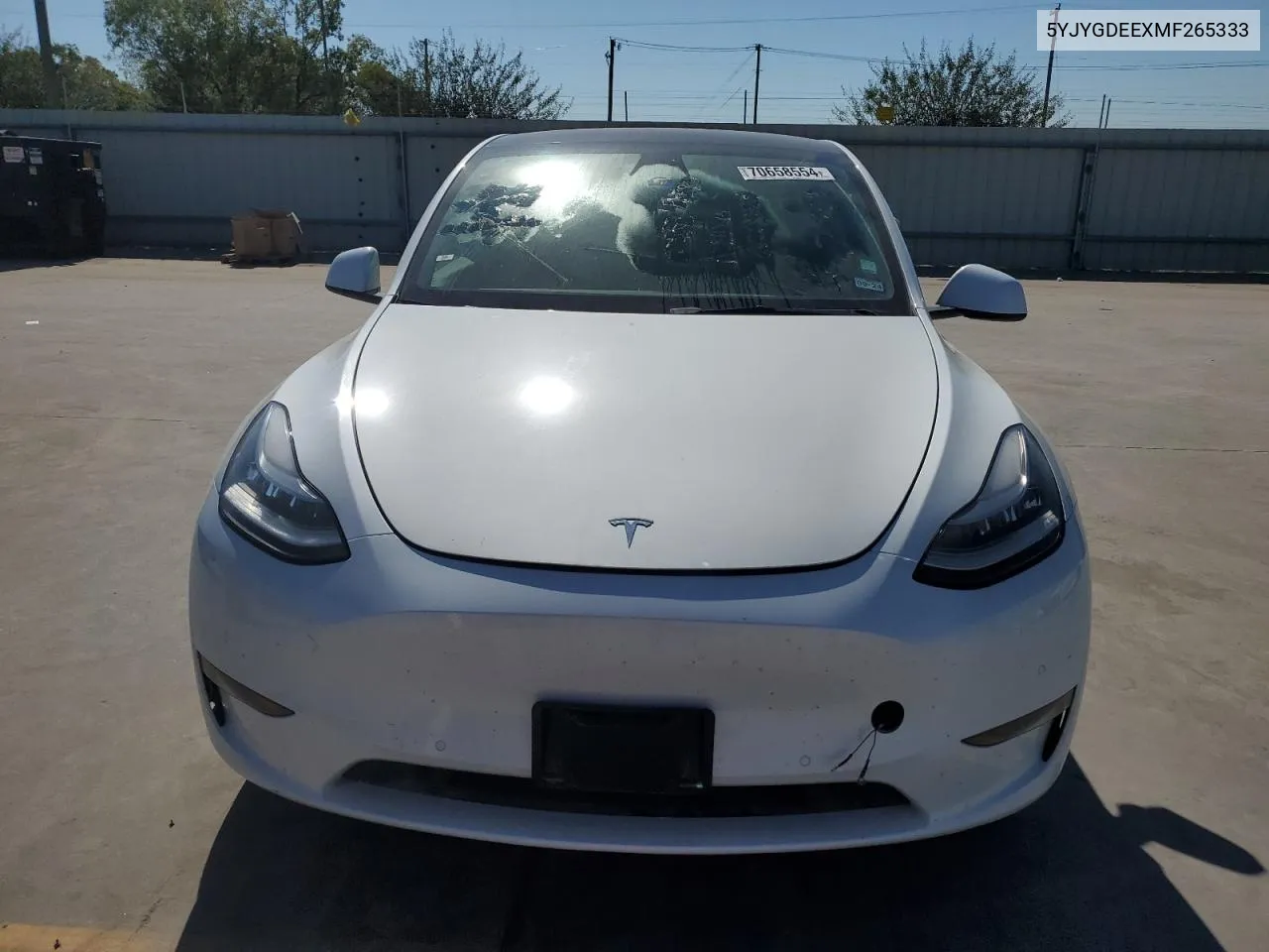 2021 Tesla Model Y VIN: 5YJYGDEEXMF265333 Lot: 70658554