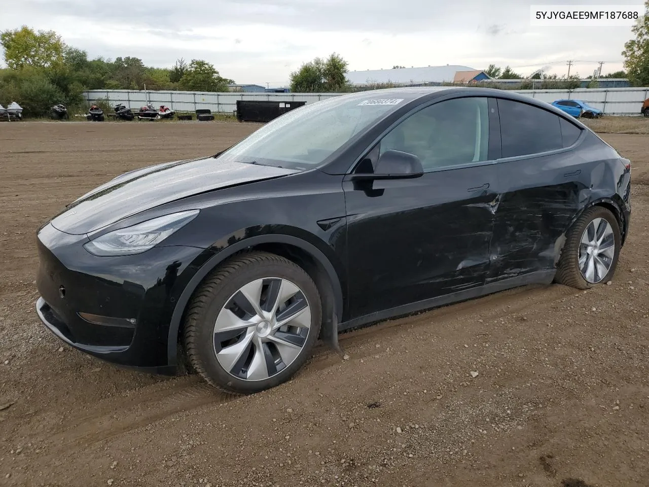 2021 Tesla Model Y VIN: 5YJYGAEE9MF187688 Lot: 70680374