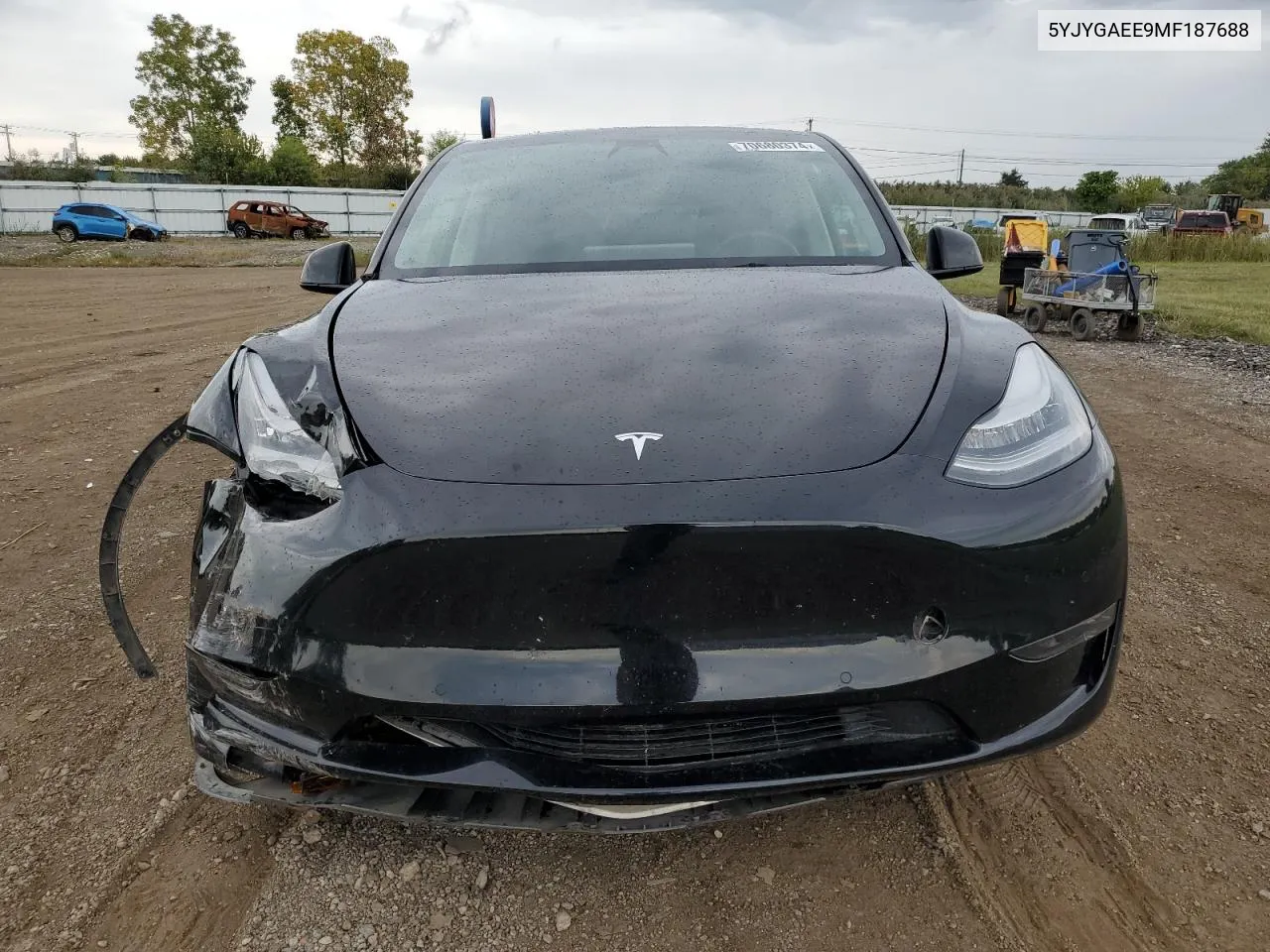 2021 Tesla Model Y VIN: 5YJYGAEE9MF187688 Lot: 70680374