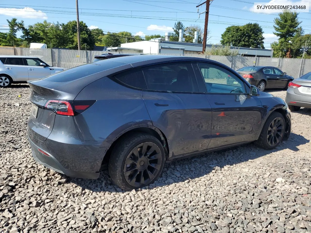 2021 Tesla Model Y VIN: 5YJYGDEE0MF243468 Lot: 70742494