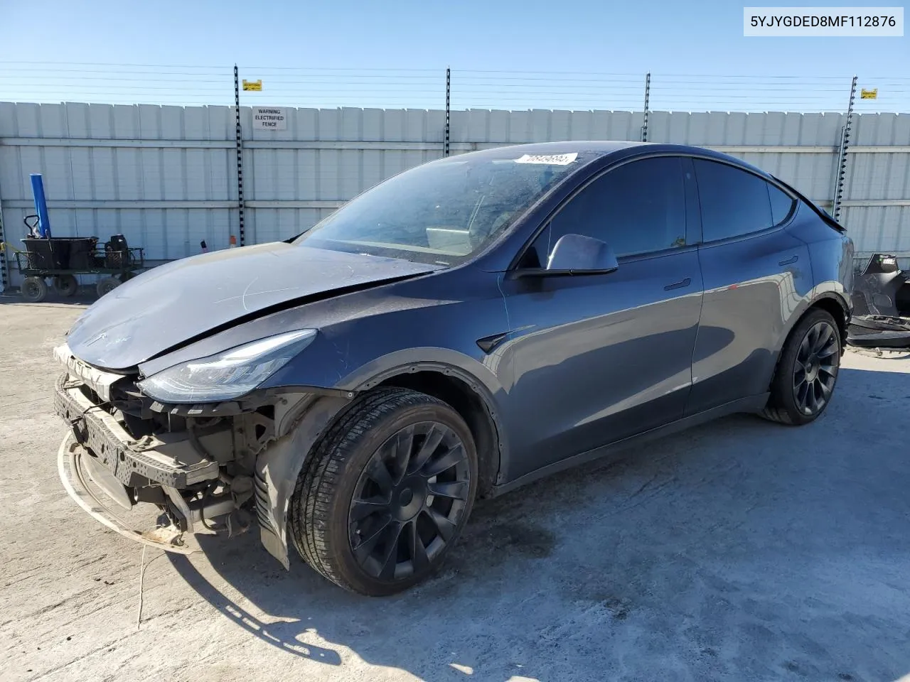 2021 Tesla Model Y VIN: 5YJYGDED8MF112876 Lot: 70849694