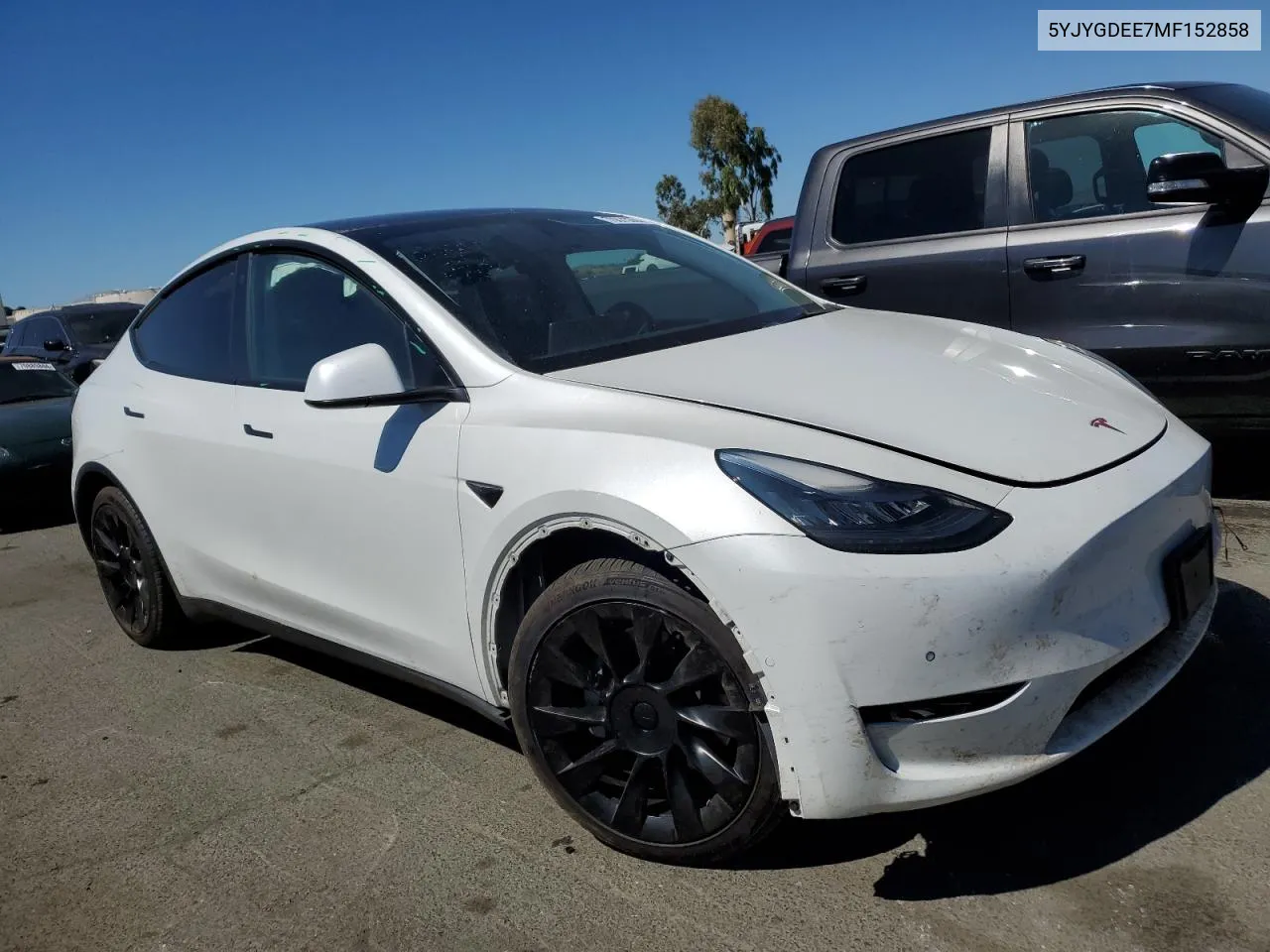 2021 Tesla Model Y VIN: 5YJYGDEE7MF152858 Lot: 70873304