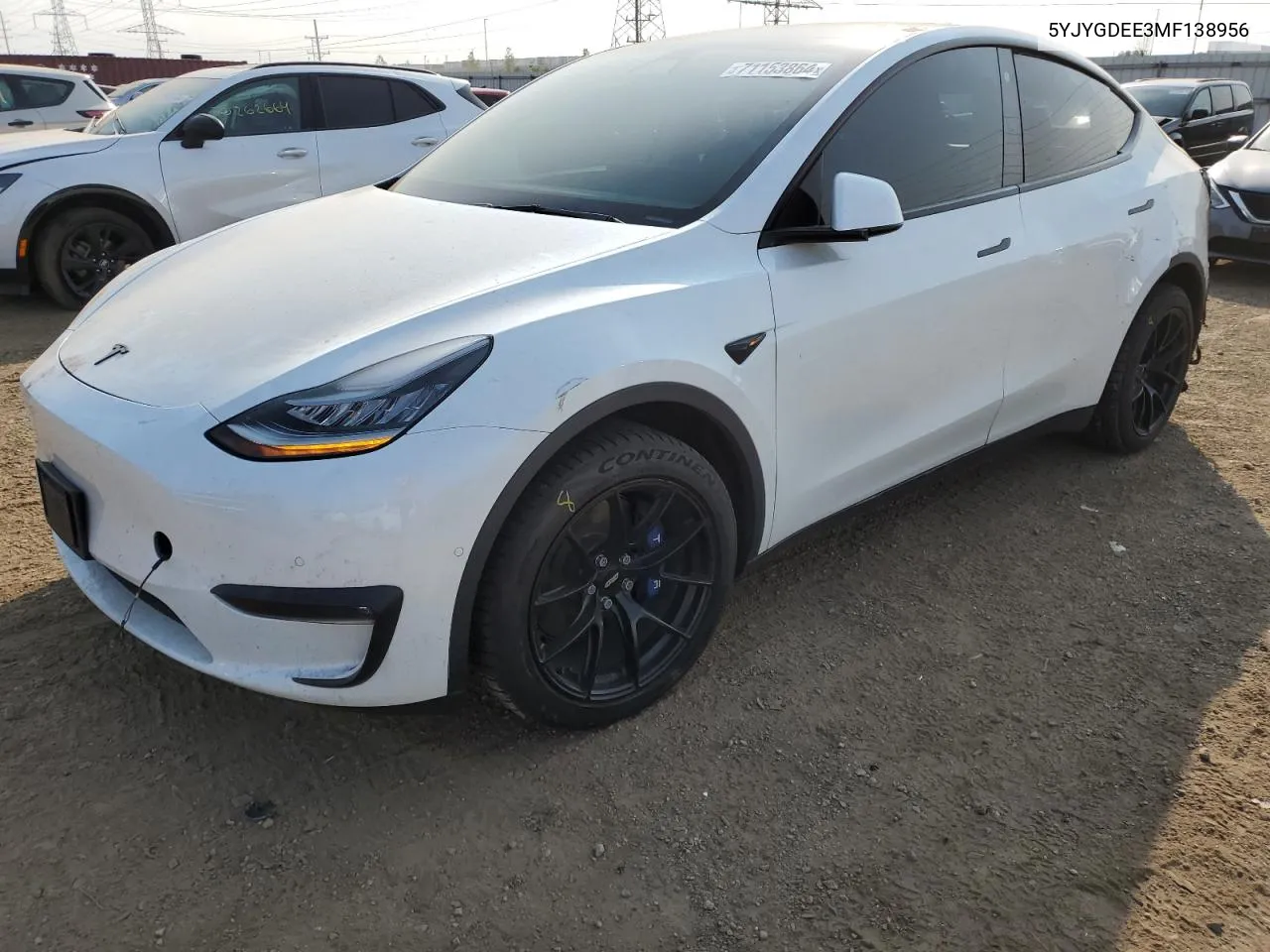 2021 Tesla Model Y VIN: 5YJYGDEE3MF138956 Lot: 71153864