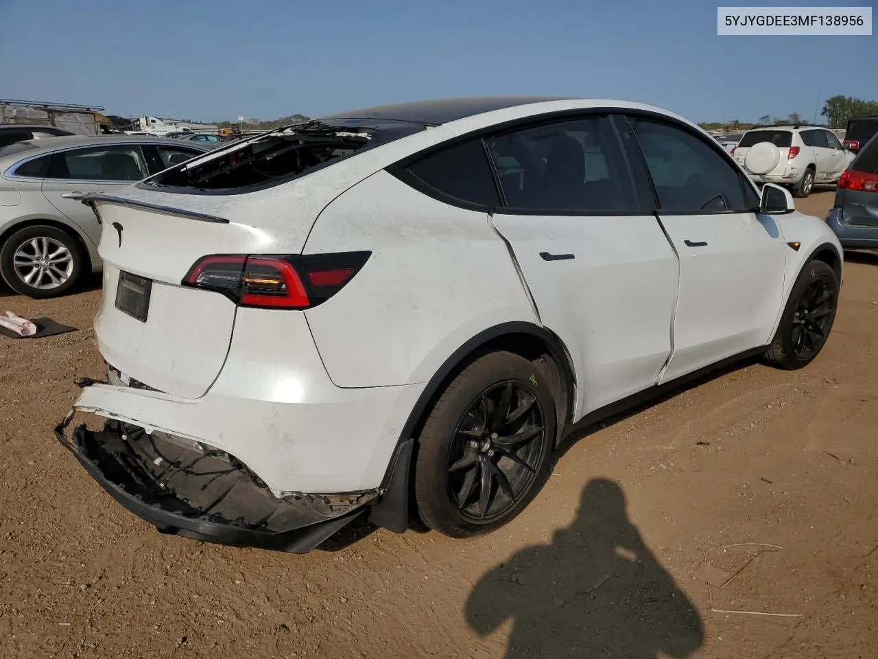 2021 Tesla Model Y VIN: 5YJYGDEE3MF138956 Lot: 71153864