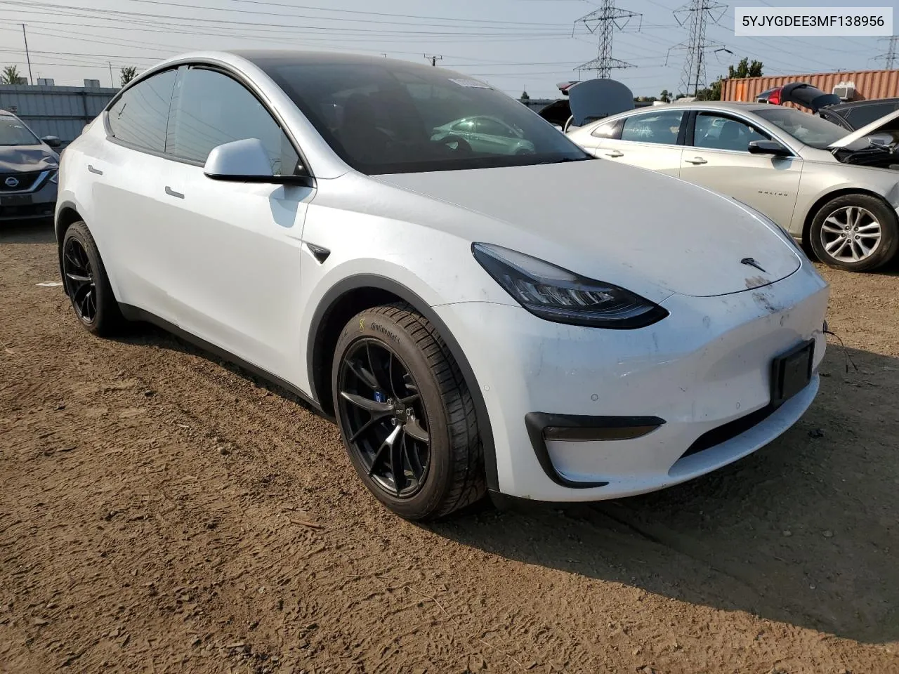 2021 Tesla Model Y VIN: 5YJYGDEE3MF138956 Lot: 71153864