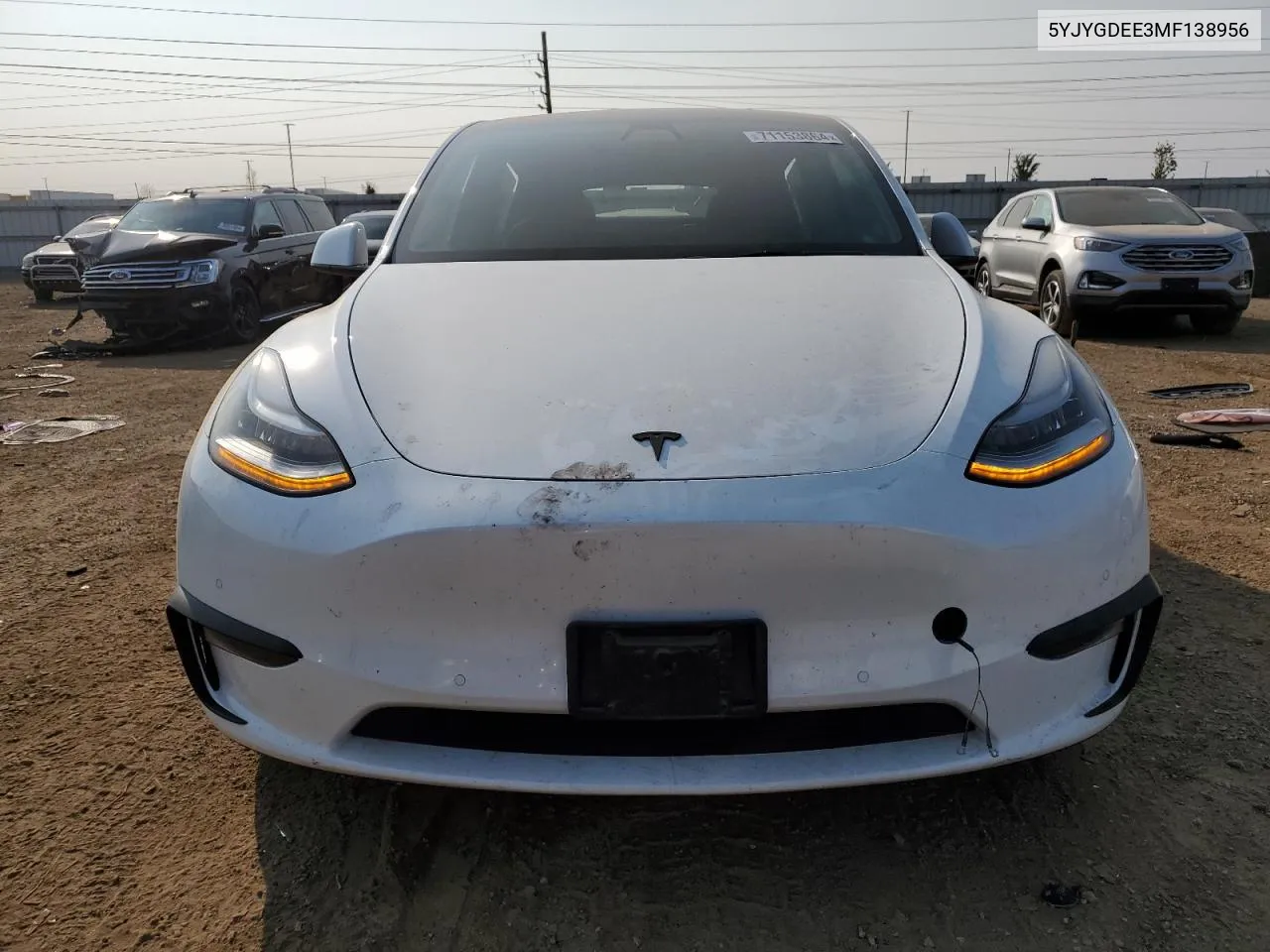 2021 Tesla Model Y VIN: 5YJYGDEE3MF138956 Lot: 71153864