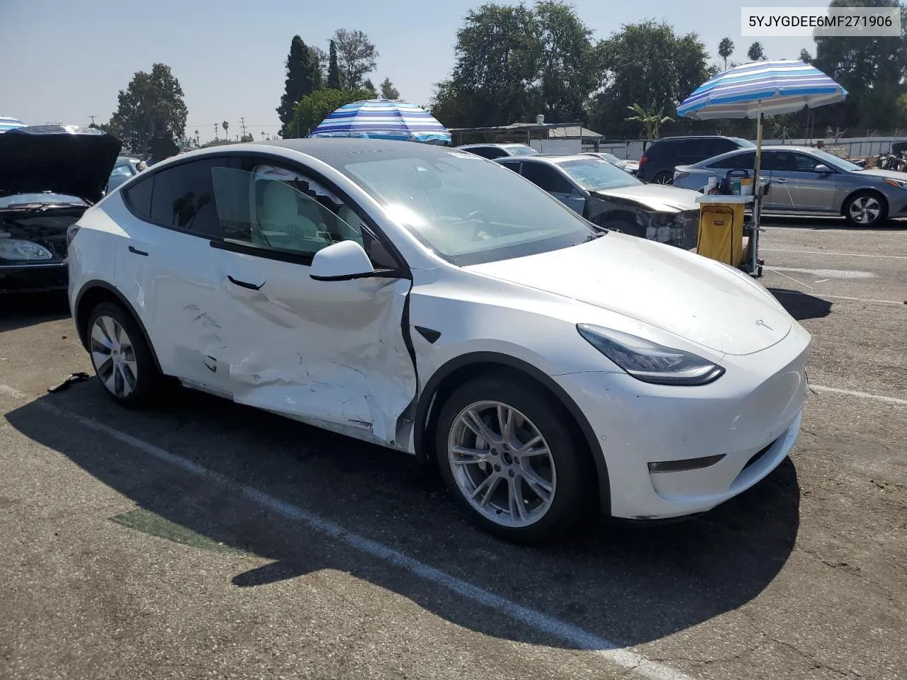 2021 Tesla Model Y VIN: 5YJYGDEE6MF271906 Lot: 71250964