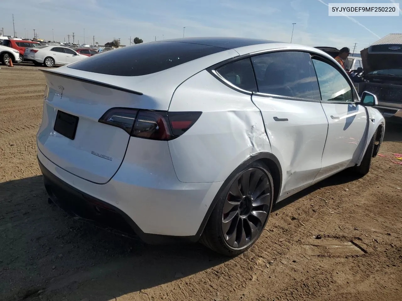 2021 Tesla Model Y VIN: 5YJYGDEF9MF250220 Lot: 71368624