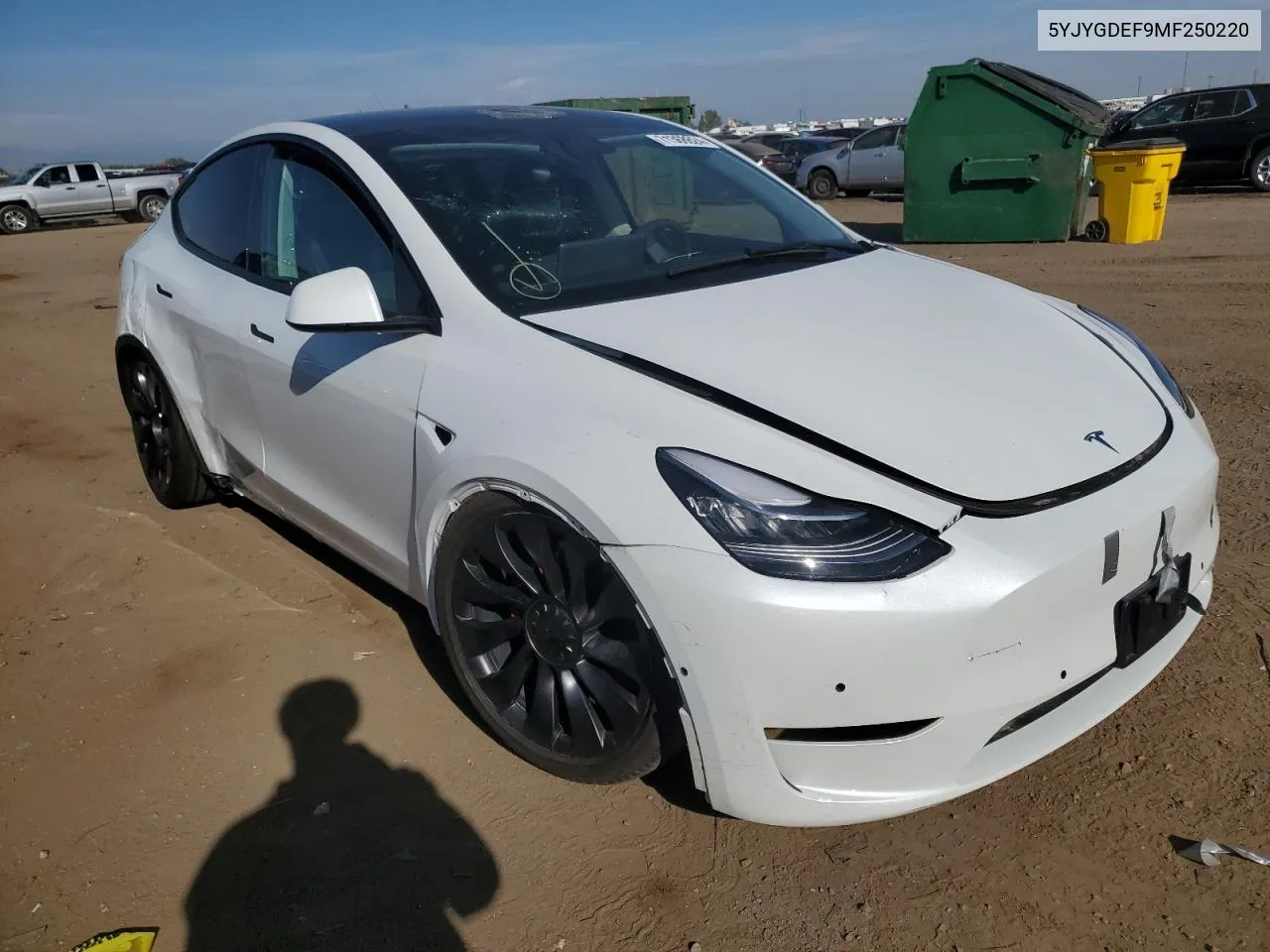 5YJYGDEF9MF250220 2021 Tesla Model Y