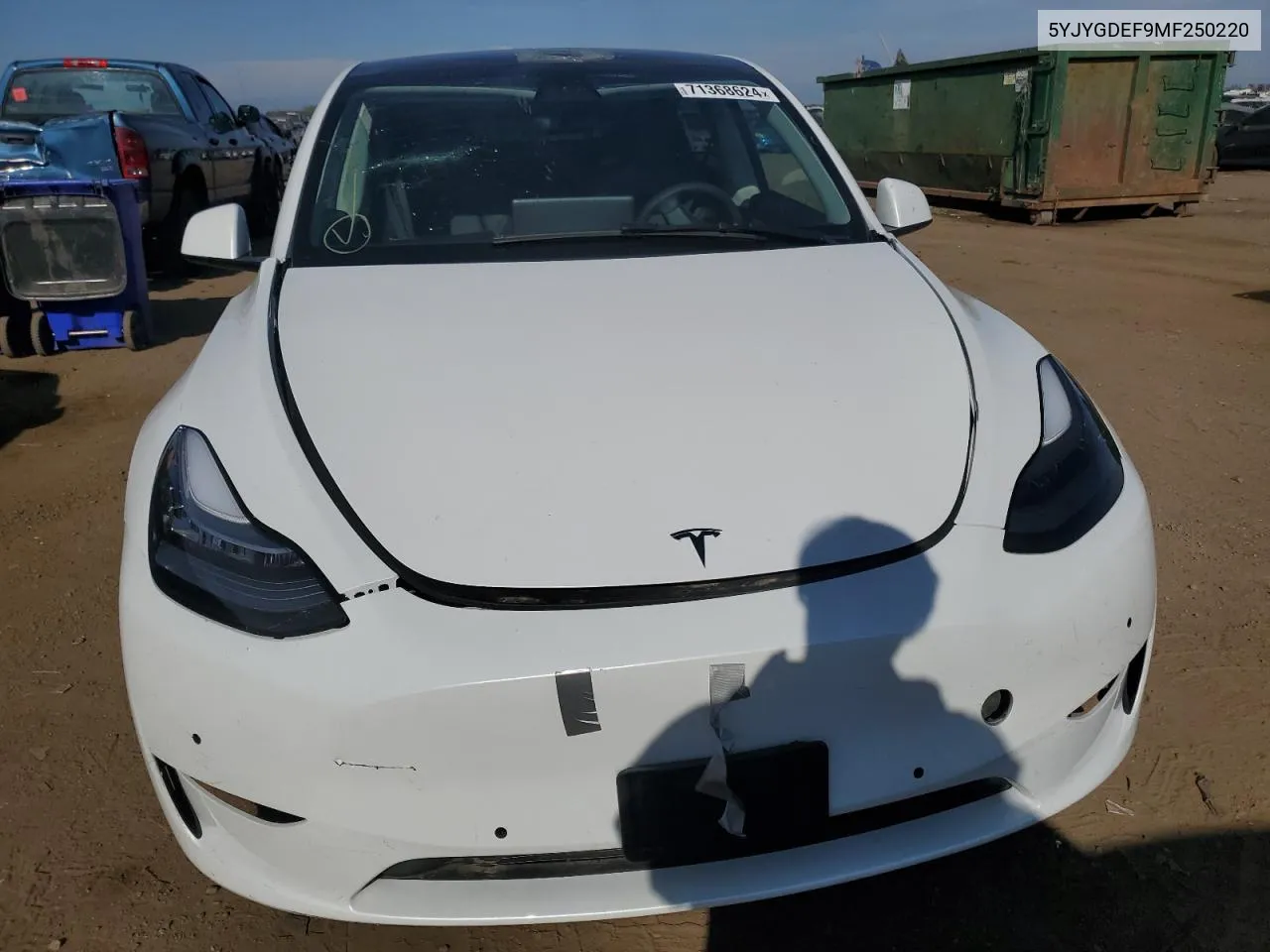 2021 Tesla Model Y VIN: 5YJYGDEF9MF250220 Lot: 71368624