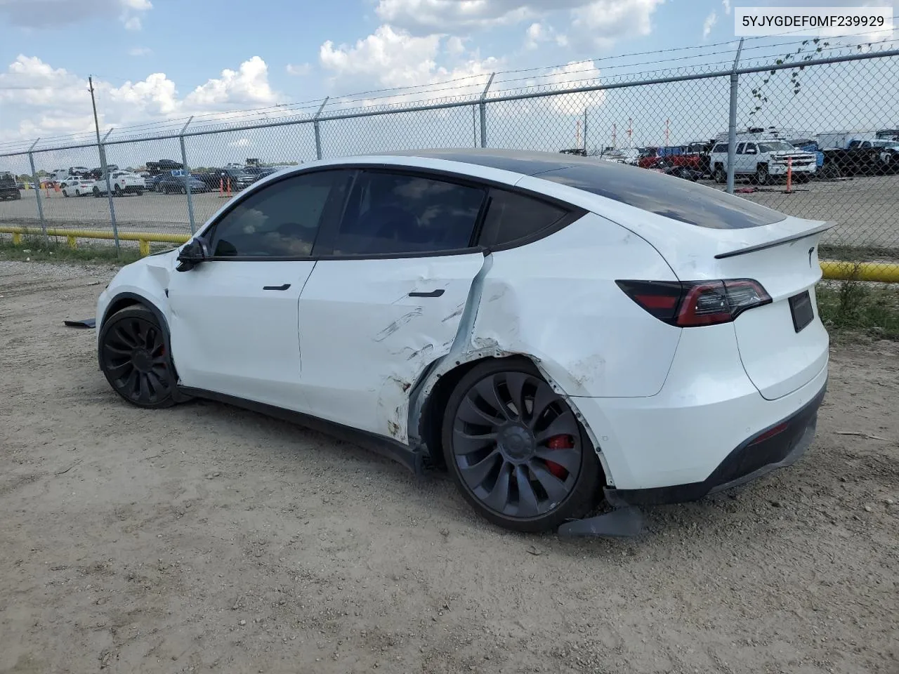 2021 Tesla Model Y VIN: 5YJYGDEF0MF239929 Lot: 71409264