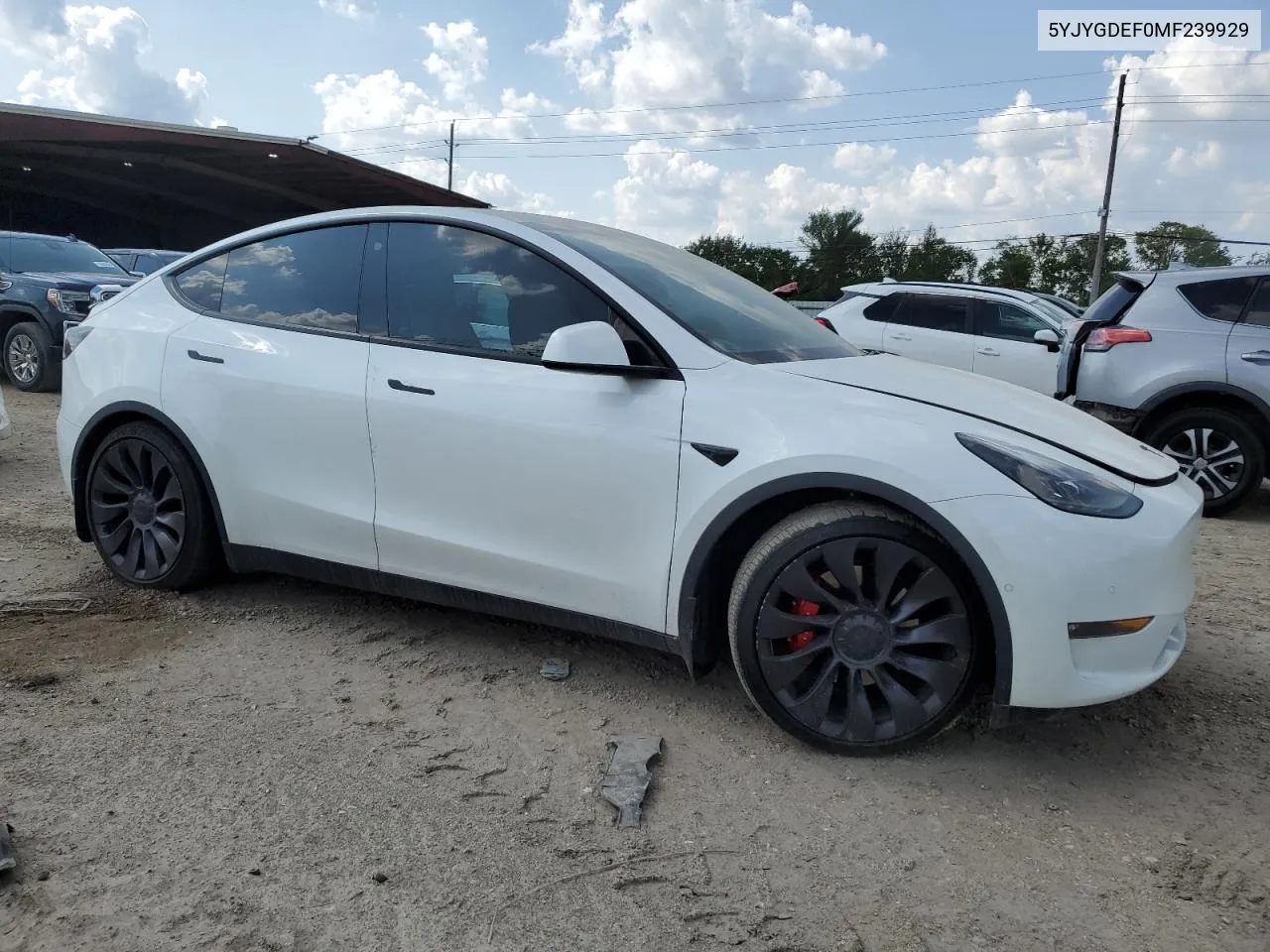 2021 Tesla Model Y VIN: 5YJYGDEF0MF239929 Lot: 71409264