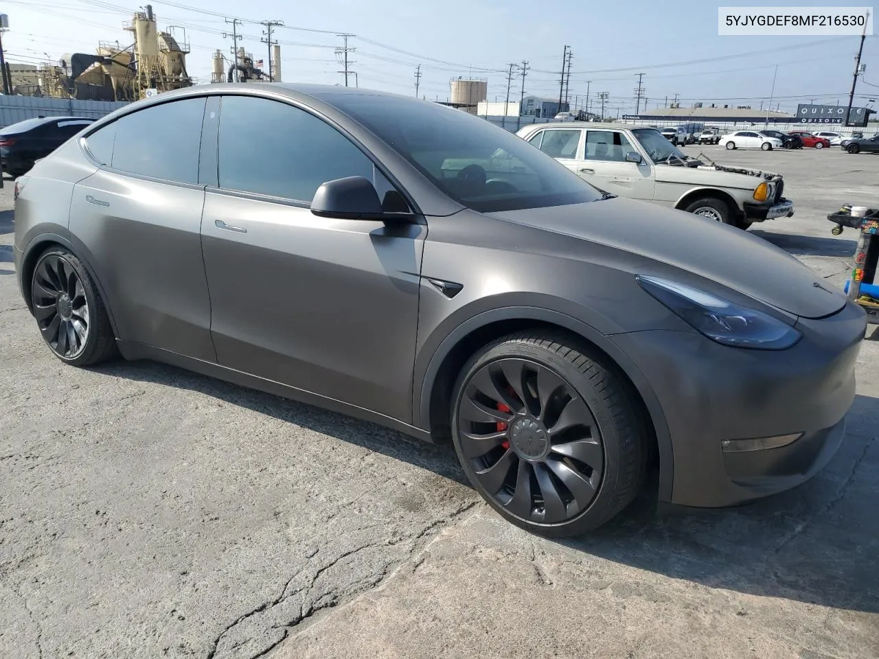 2021 Tesla Model Y VIN: 5YJYGDEF8MF216530 Lot: 71433214