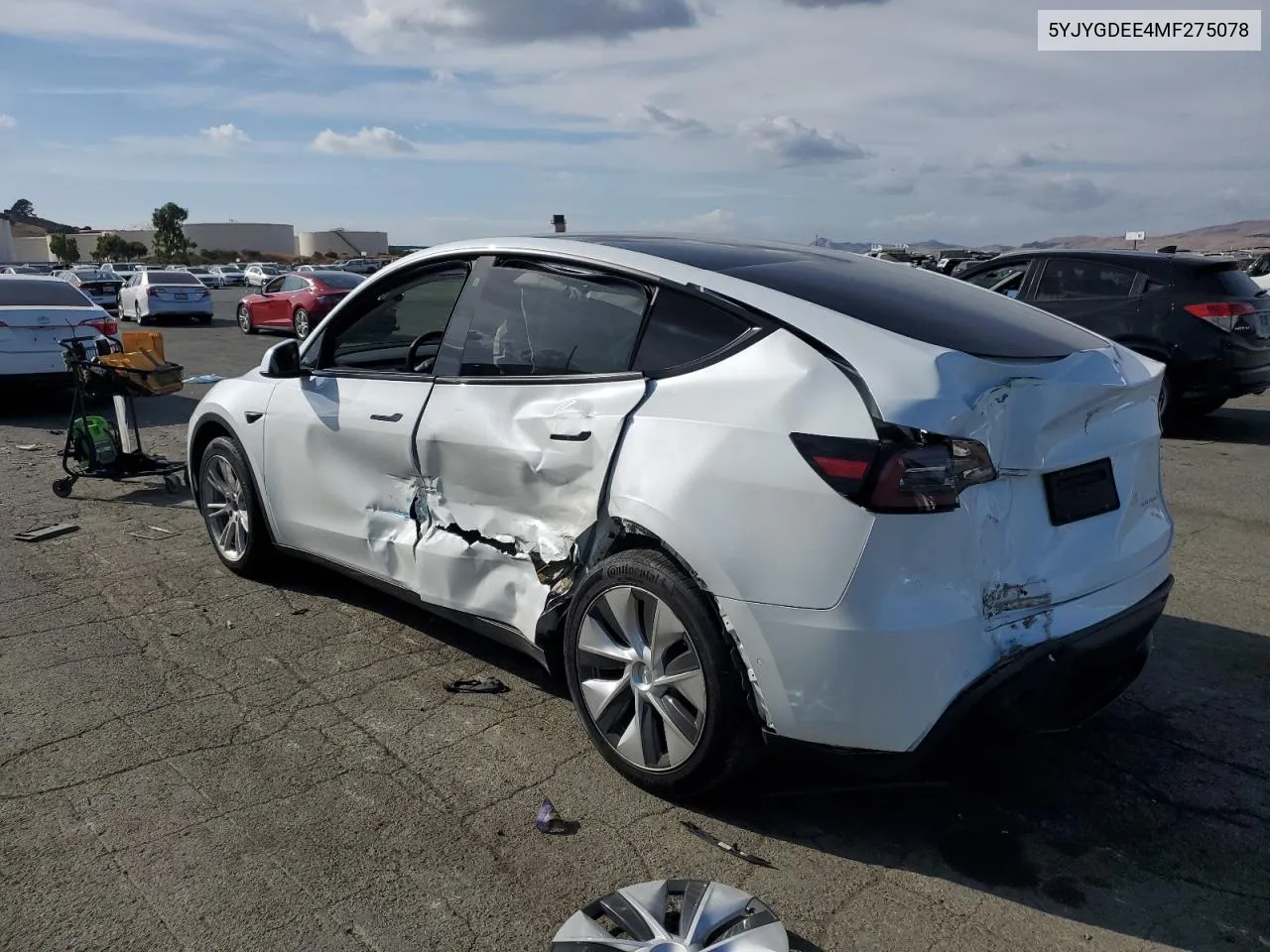 2021 Tesla Model Y VIN: 5YJYGDEE4MF275078 Lot: 71599864