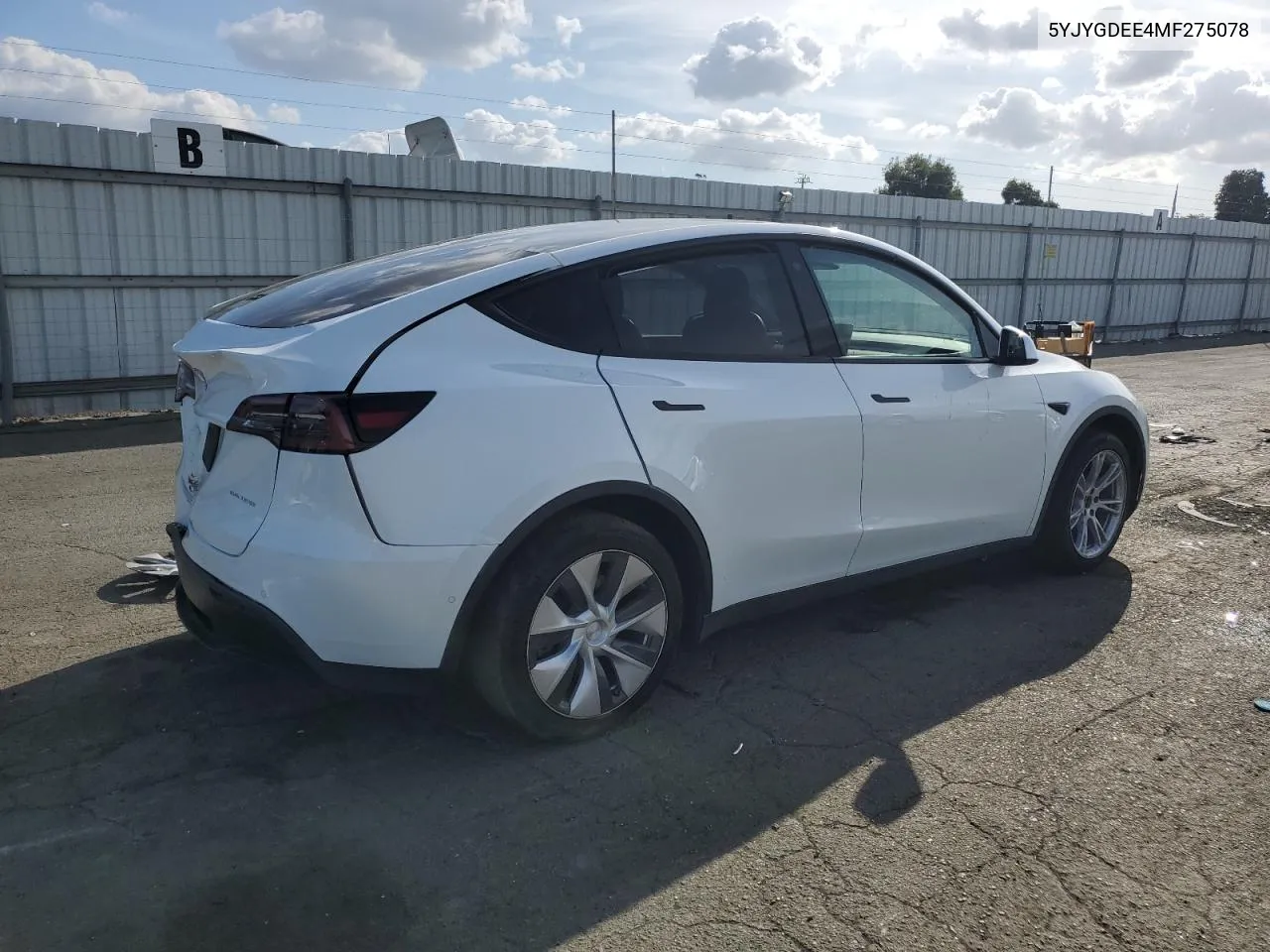 2021 Tesla Model Y VIN: 5YJYGDEE4MF275078 Lot: 71599864