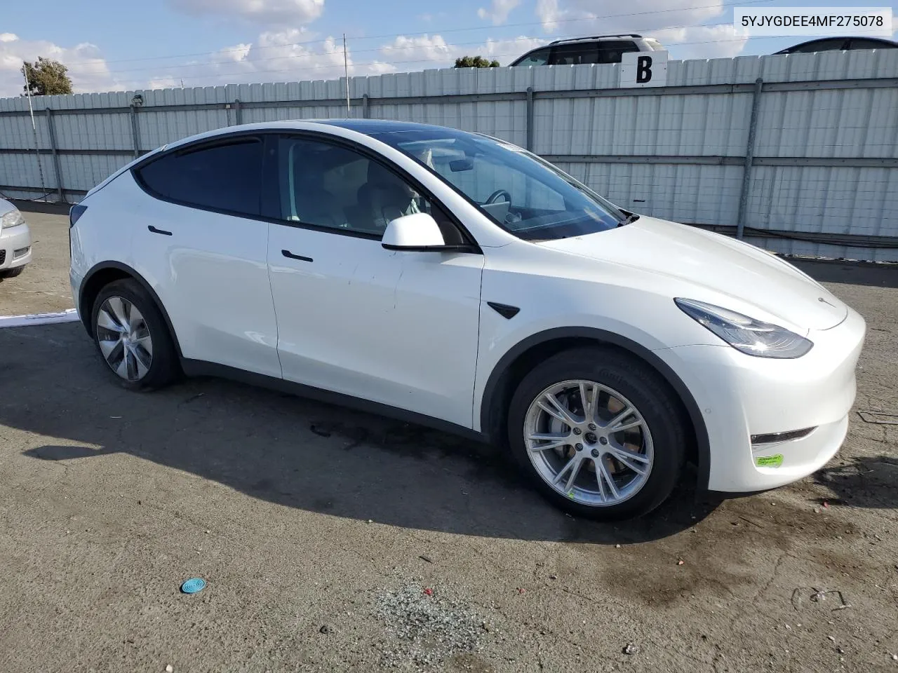 2021 Tesla Model Y VIN: 5YJYGDEE4MF275078 Lot: 71599864