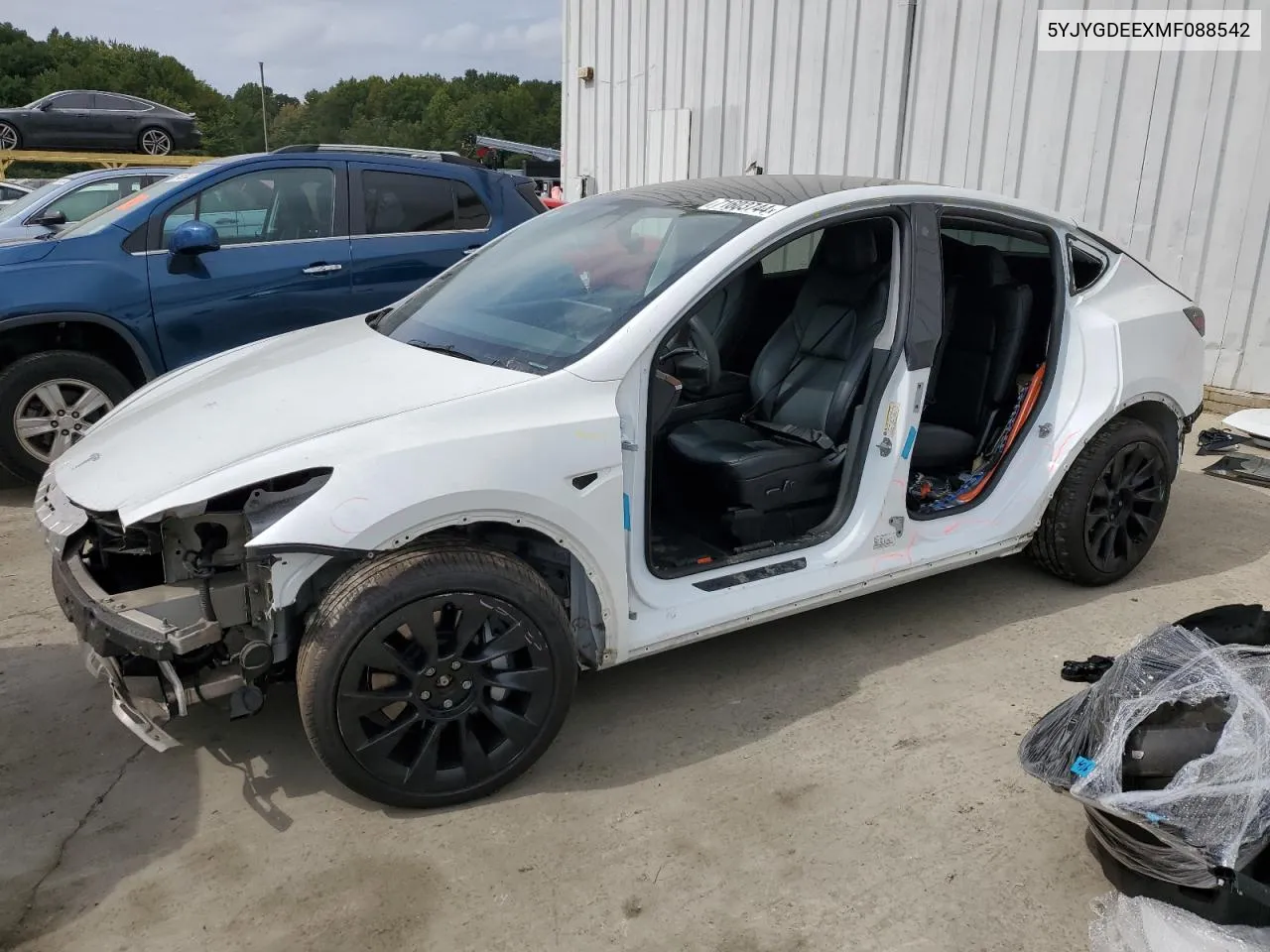 2021 Tesla Model Y VIN: 5YJYGDEEXMF088542 Lot: 71603744