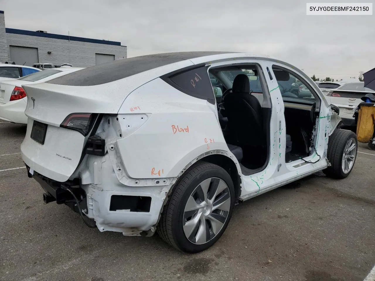 5YJYGDEE8MF242150 2021 Tesla Model Y