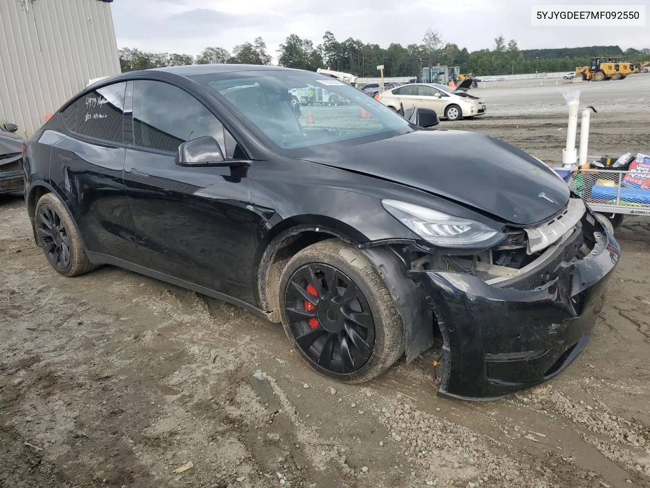 2021 Tesla Model Y VIN: 5YJYGDEE7MF092550 Lot: 71818504