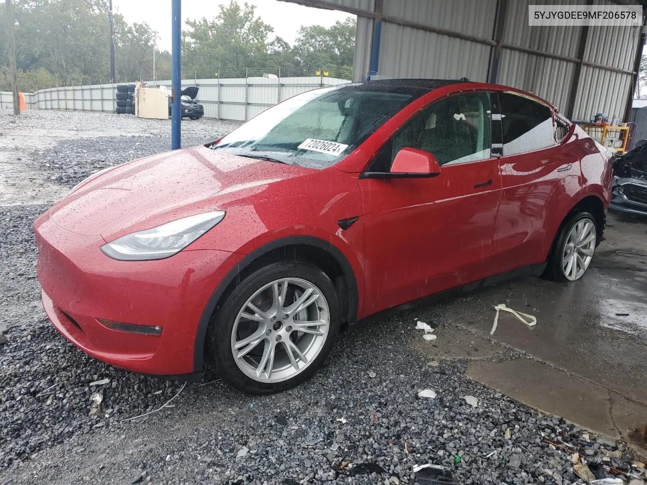 5YJYGDEE9MF206578 2021 Tesla Model Y