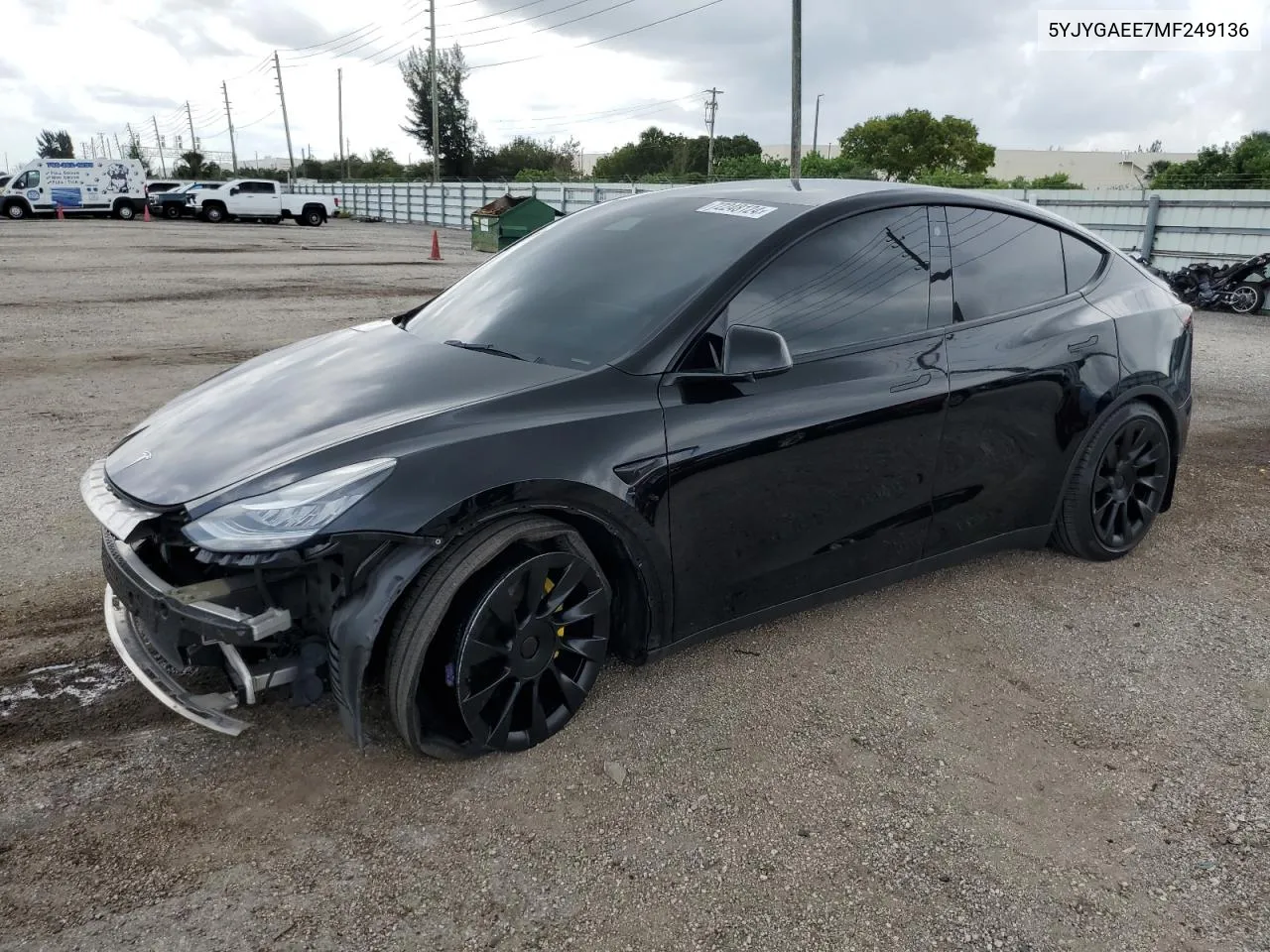 2021 Tesla Model Y VIN: 5YJYGAEE7MF249136 Lot: 72248124