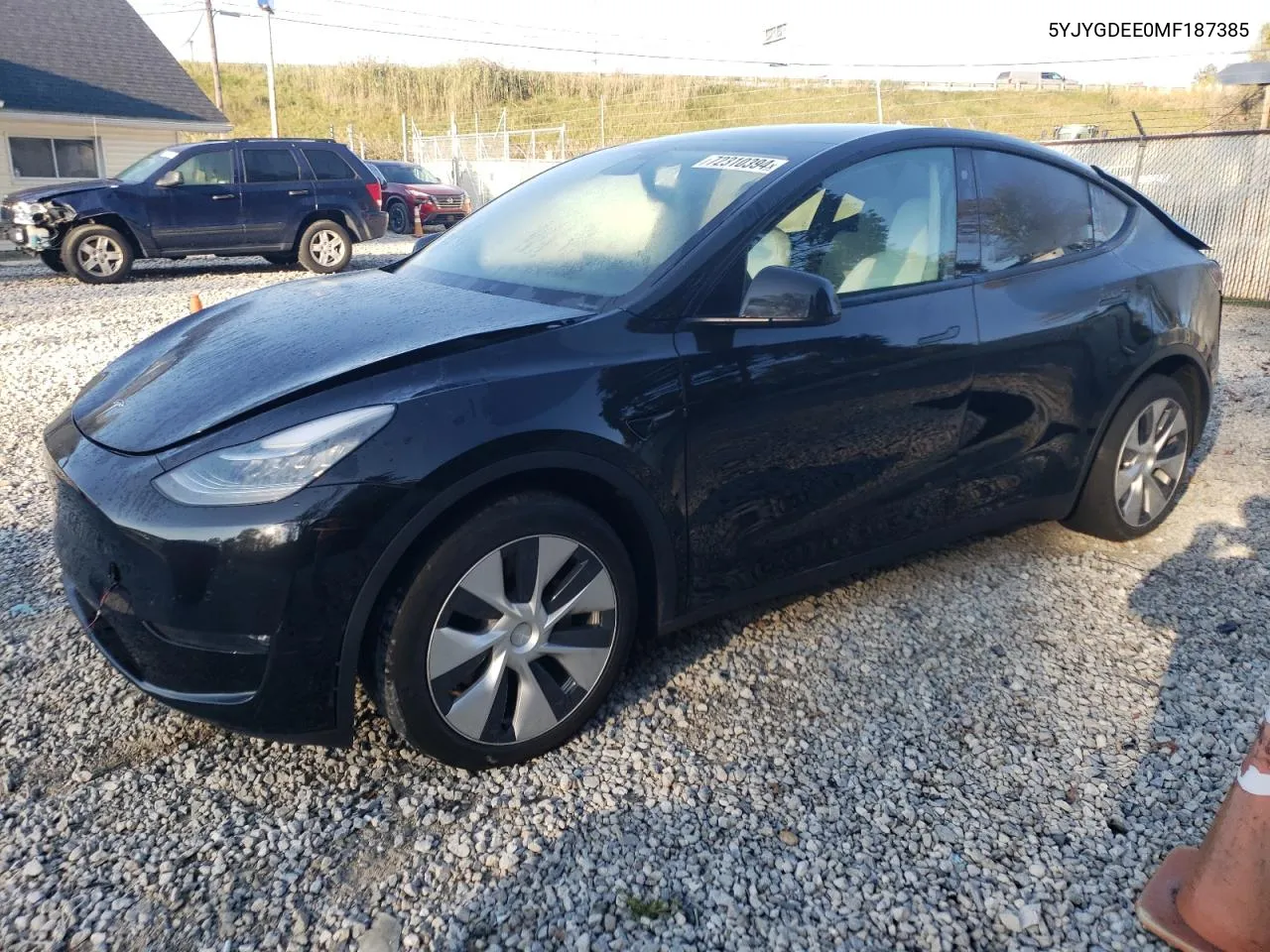 2021 Tesla Model Y VIN: 5YJYGDEE0MF187385 Lot: 72310394