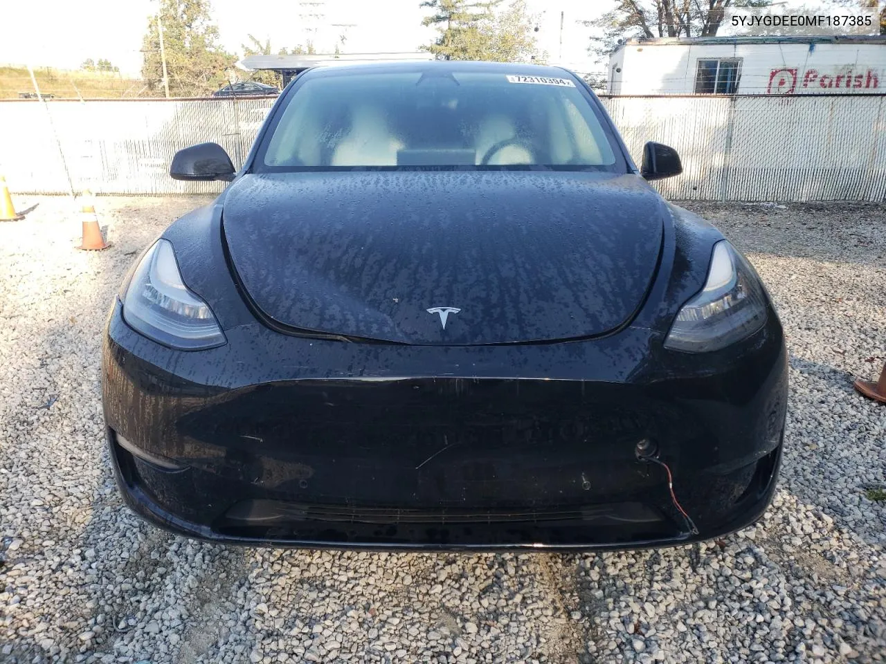 2021 Tesla Model Y VIN: 5YJYGDEE0MF187385 Lot: 72310394