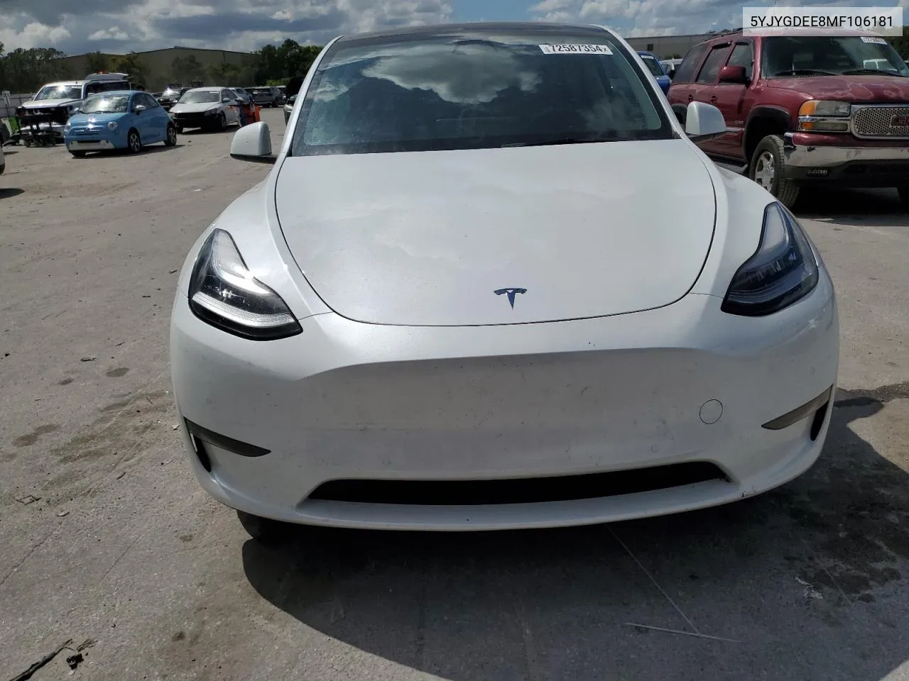 2021 Tesla Model Y VIN: 5YJYGDEE8MF106181 Lot: 72587354