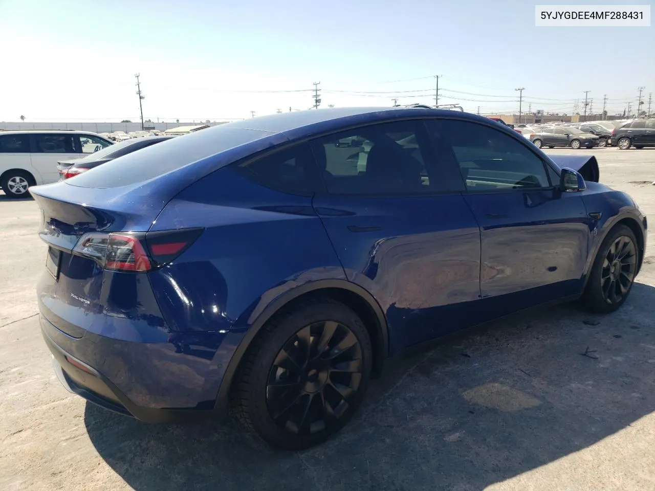 2021 Tesla Model Y VIN: 5YJYGDEE4MF288431 Lot: 72592684