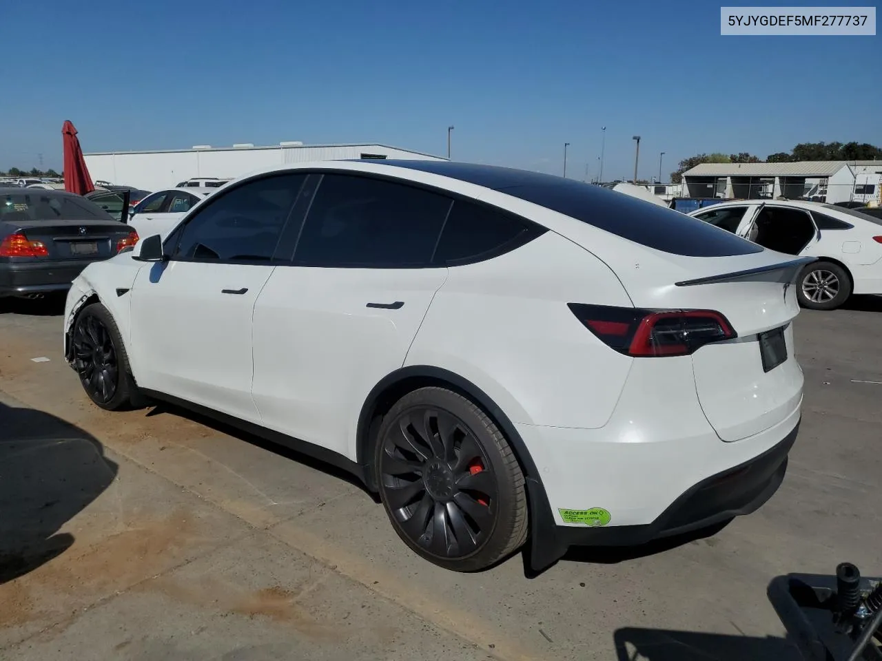 2021 Tesla Model Y VIN: 5YJYGDEF5MF277737 Lot: 72613524