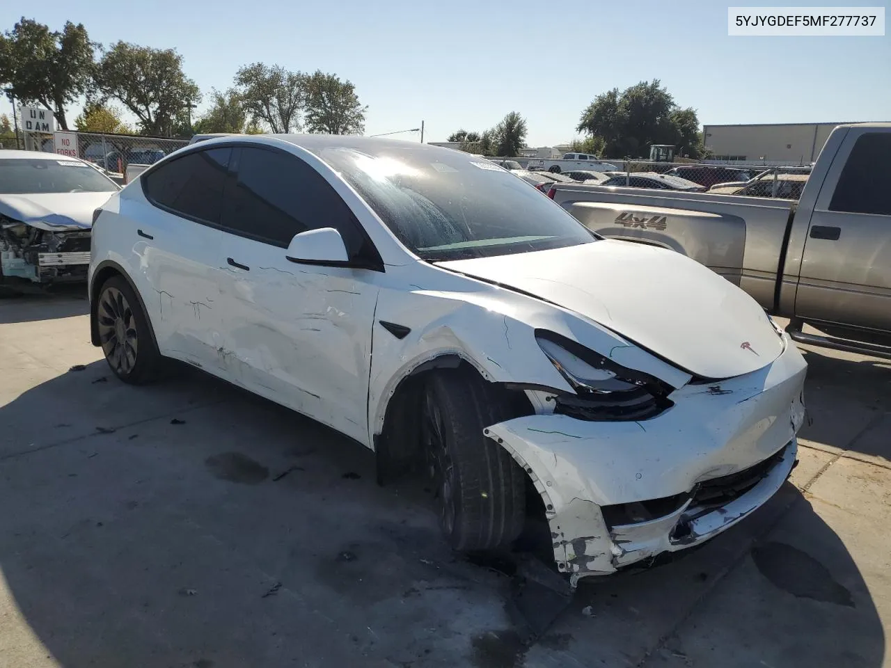 2021 Tesla Model Y VIN: 5YJYGDEF5MF277737 Lot: 72613524