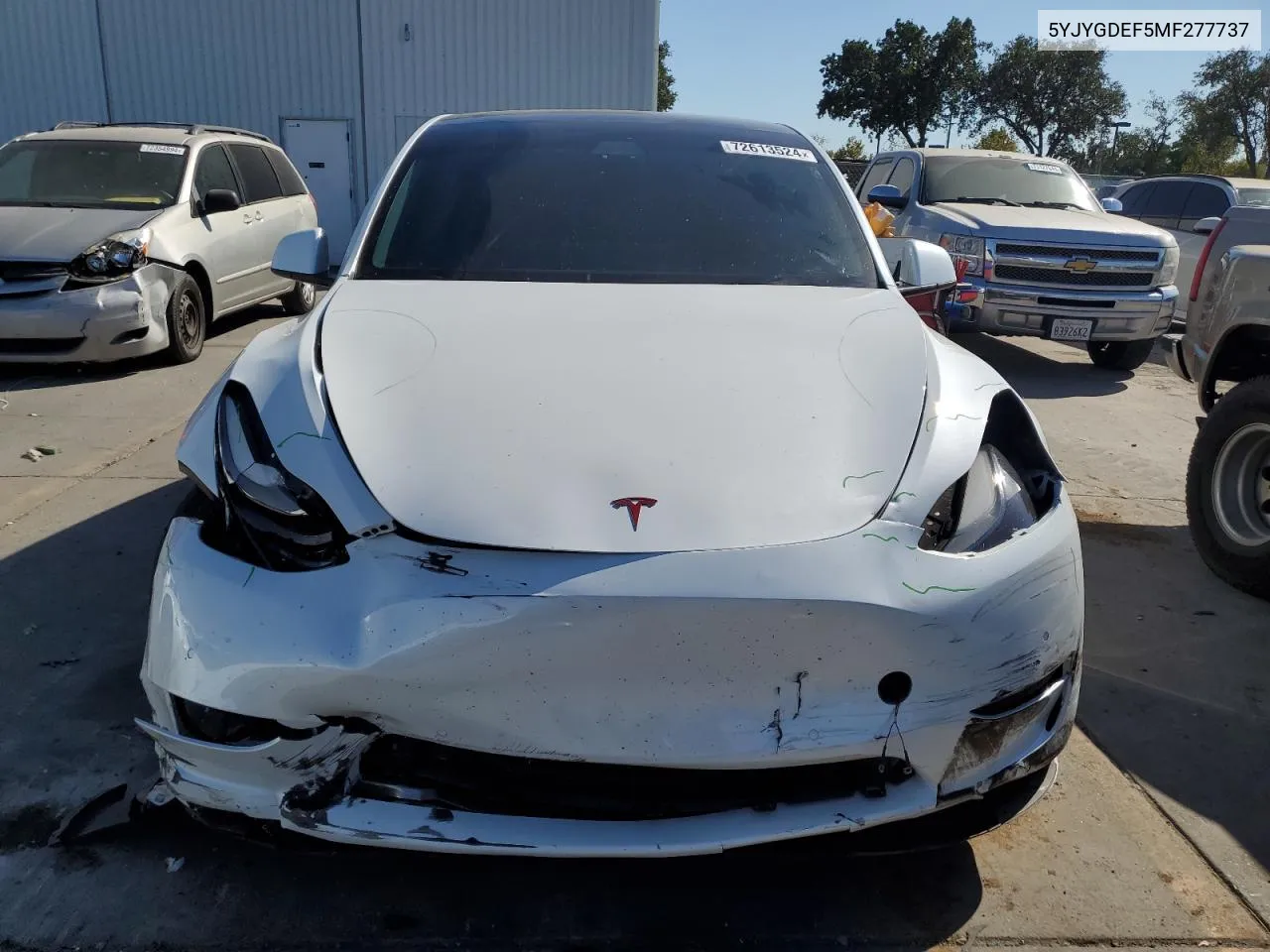 5YJYGDEF5MF277737 2021 Tesla Model Y