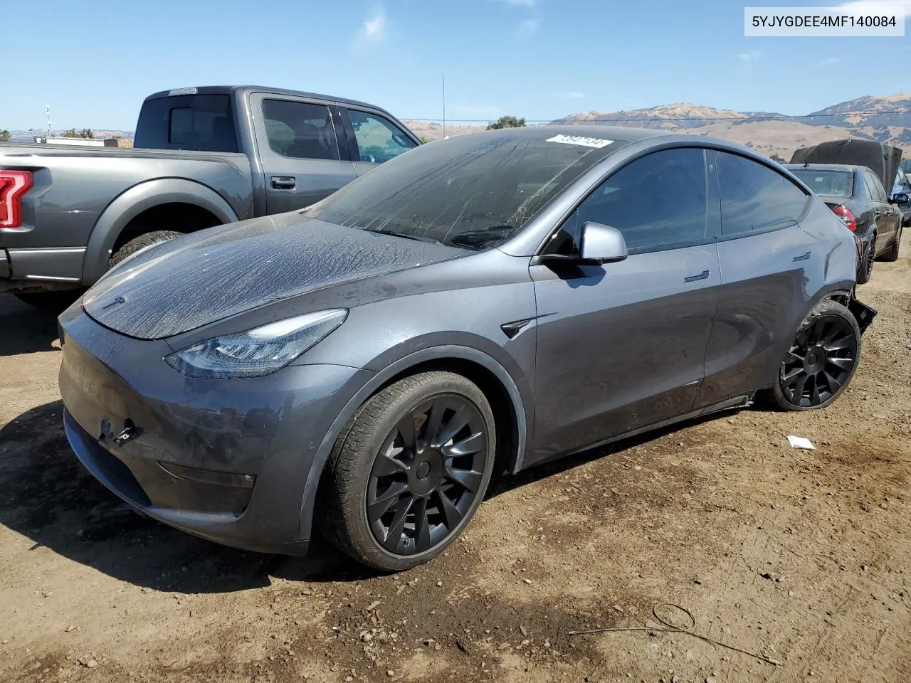 2021 Tesla Model Y VIN: 5YJYGDEE4MF140084 Lot: 72647134