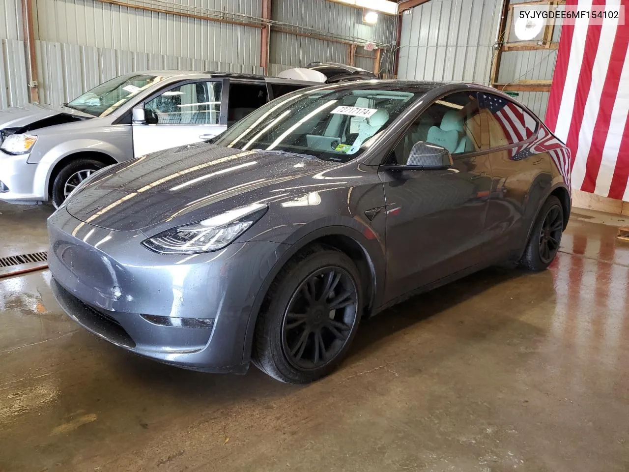 2021 Tesla Model Y VIN: 5YJYGDEE6MF154102 Lot: 72717174