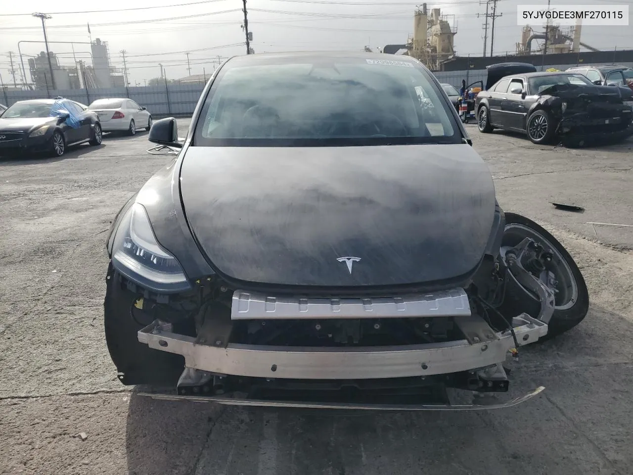 2021 Tesla Model Y VIN: 5YJYGDEE3MF270115 Lot: 72998584