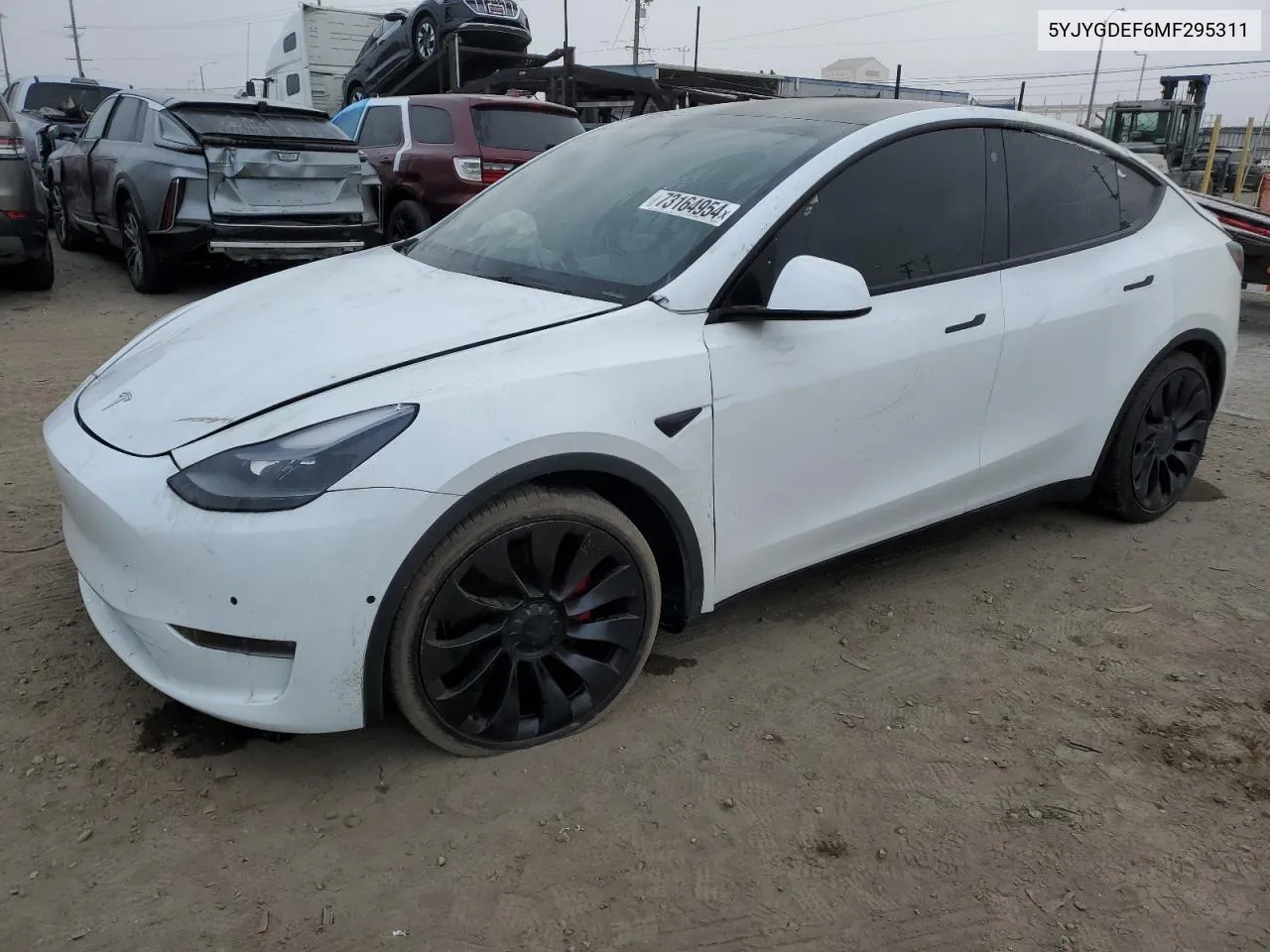 2021 Tesla Model Y VIN: 5YJYGDEF6MF295311 Lot: 73164954