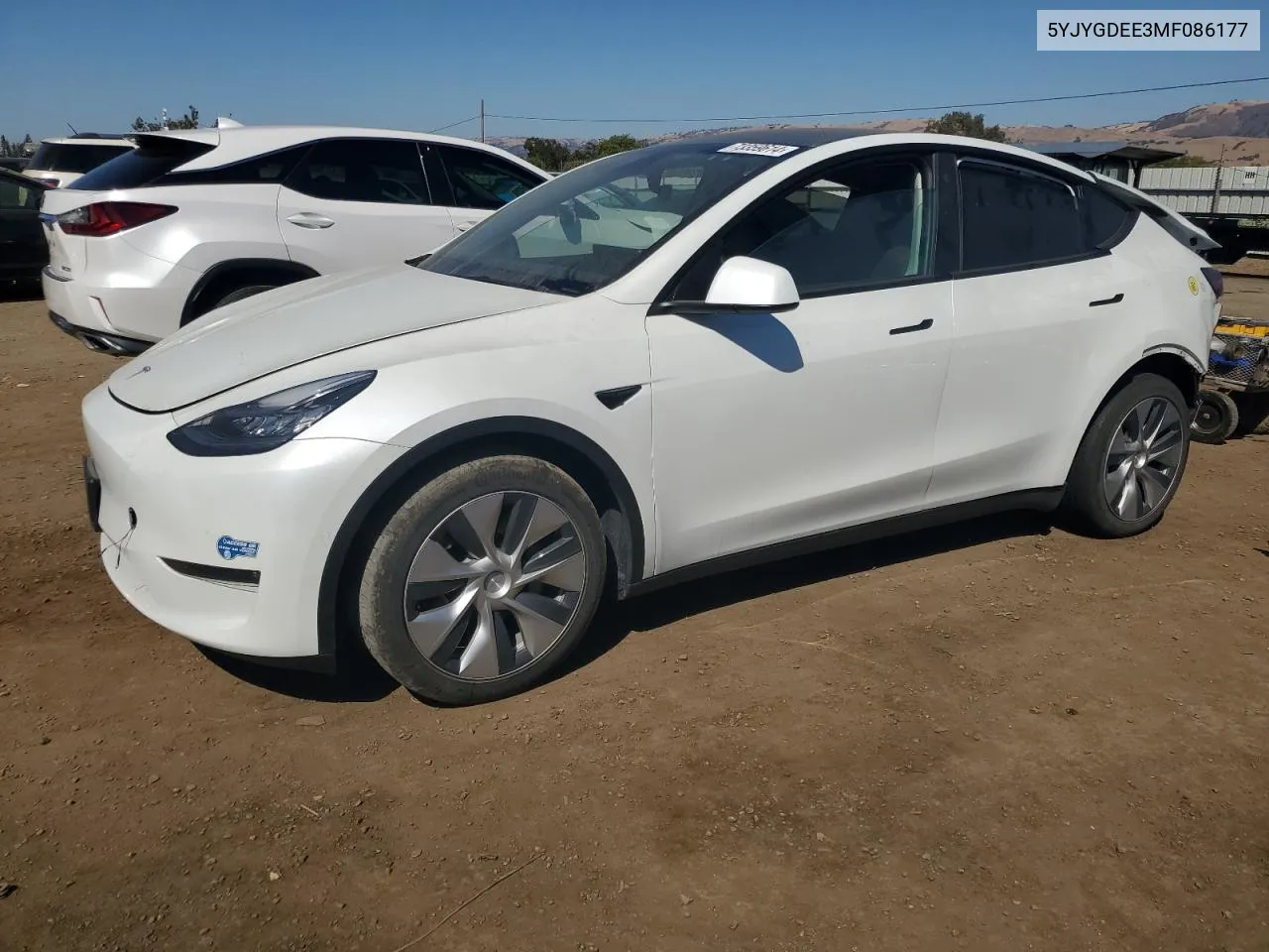 2021 Tesla Model Y VIN: 5YJYGDEE3MF086177 Lot: 73359614